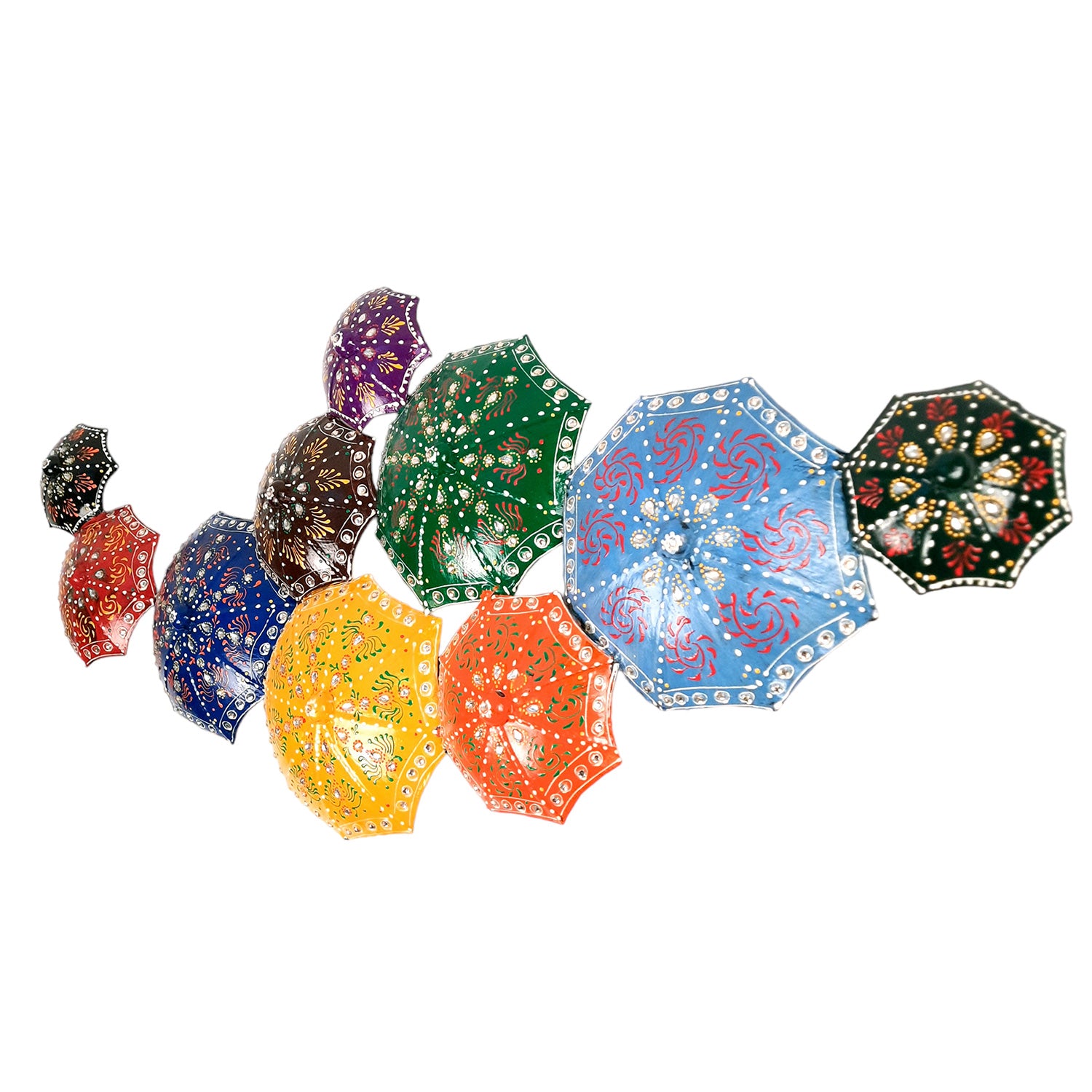 Metal Wall Art - Umbrella Design - For Living Room & Gifts - 32 Inch-Apkamart