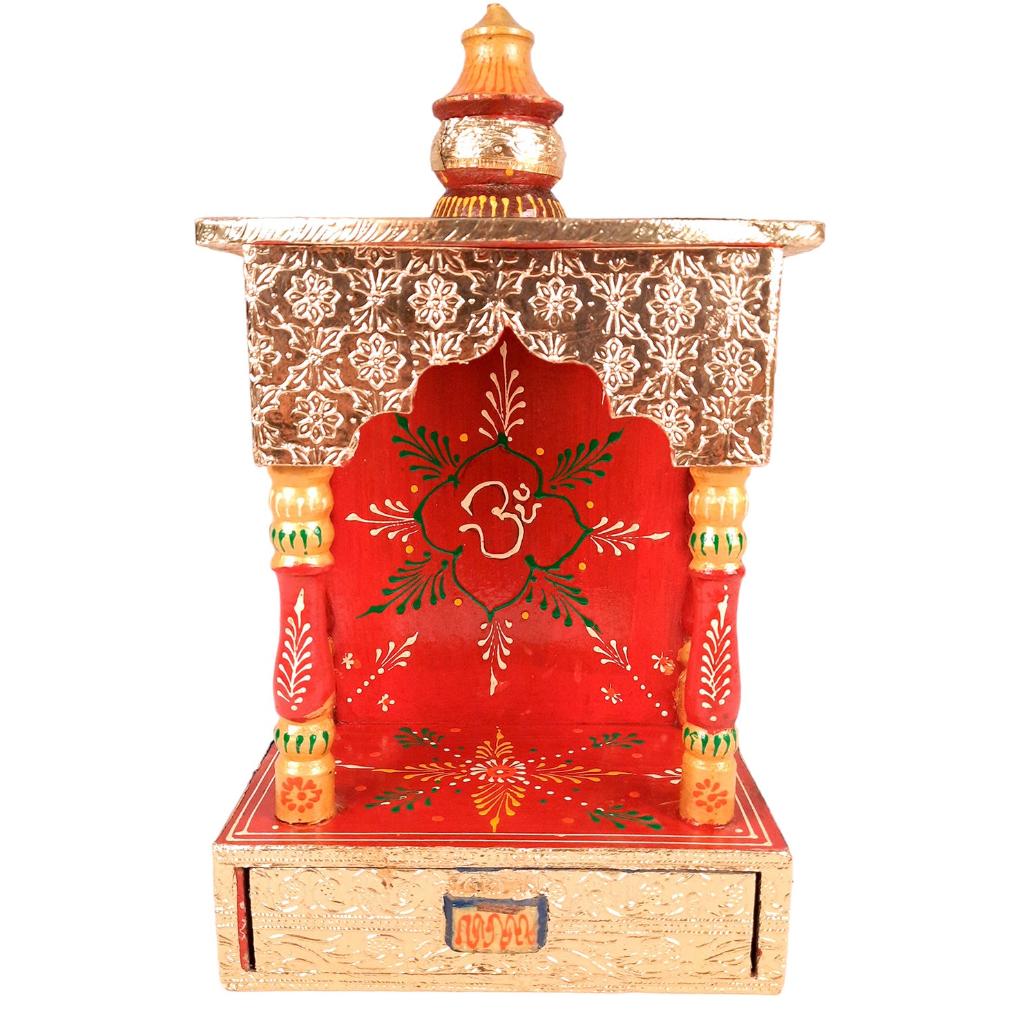Pooja Temple - Wall Mounted Pooja with Shelf - 15 inch - ApkaMart #Style_Style 2