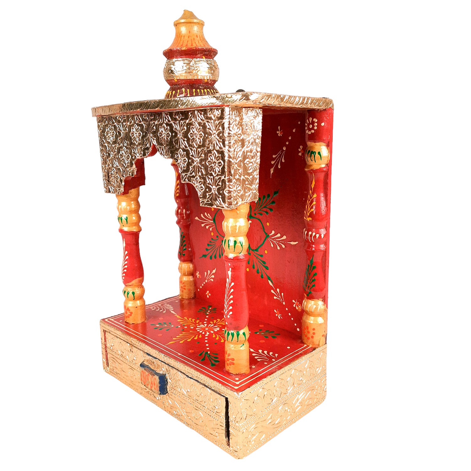 Pooja Temple - Wall Mounted Pooja with Shelf - 15 inch - ApkaMart #Style_Style 2
