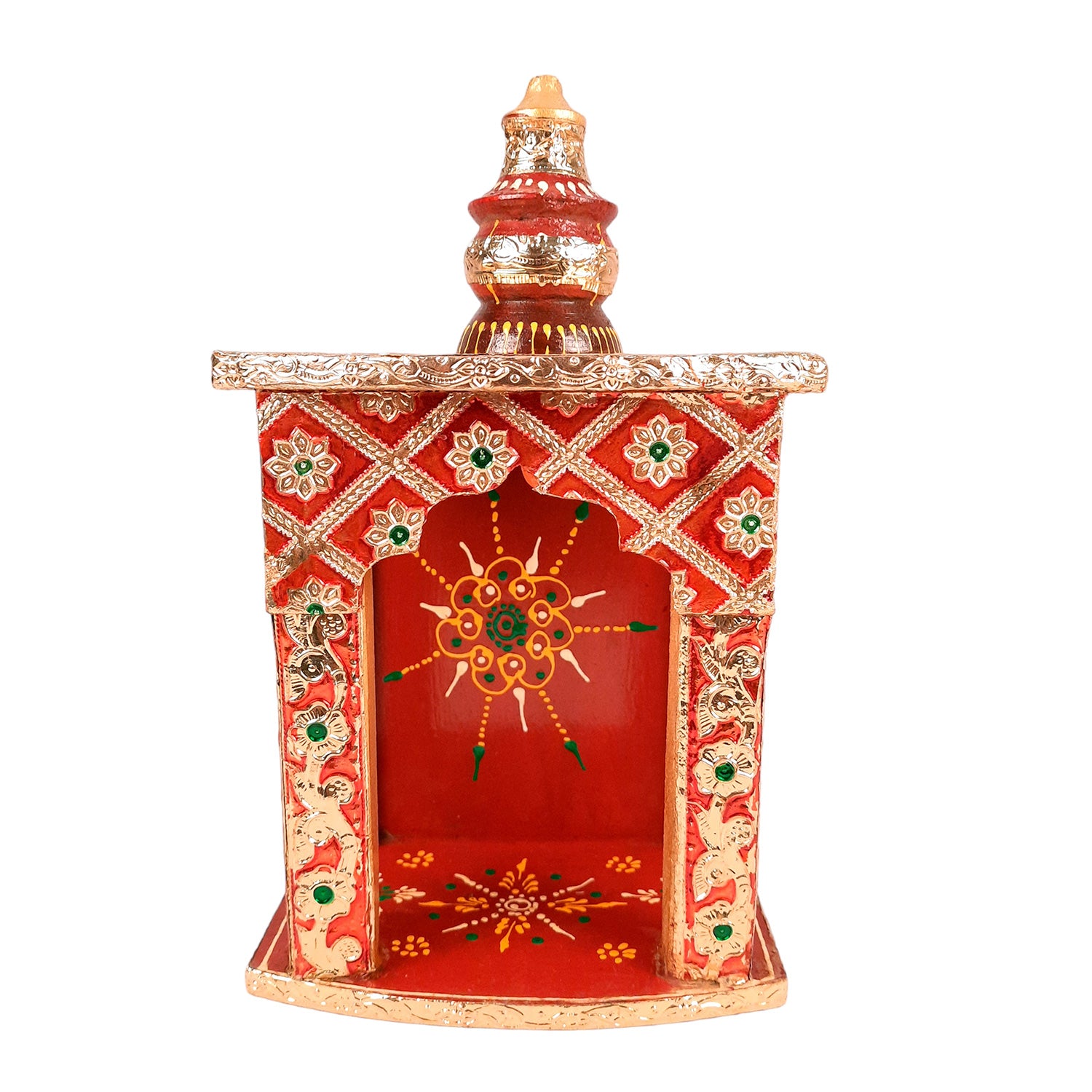 Wooden Temple for Home | Pooja Mandir -10 Inch - ApkaMart #Style_style 2