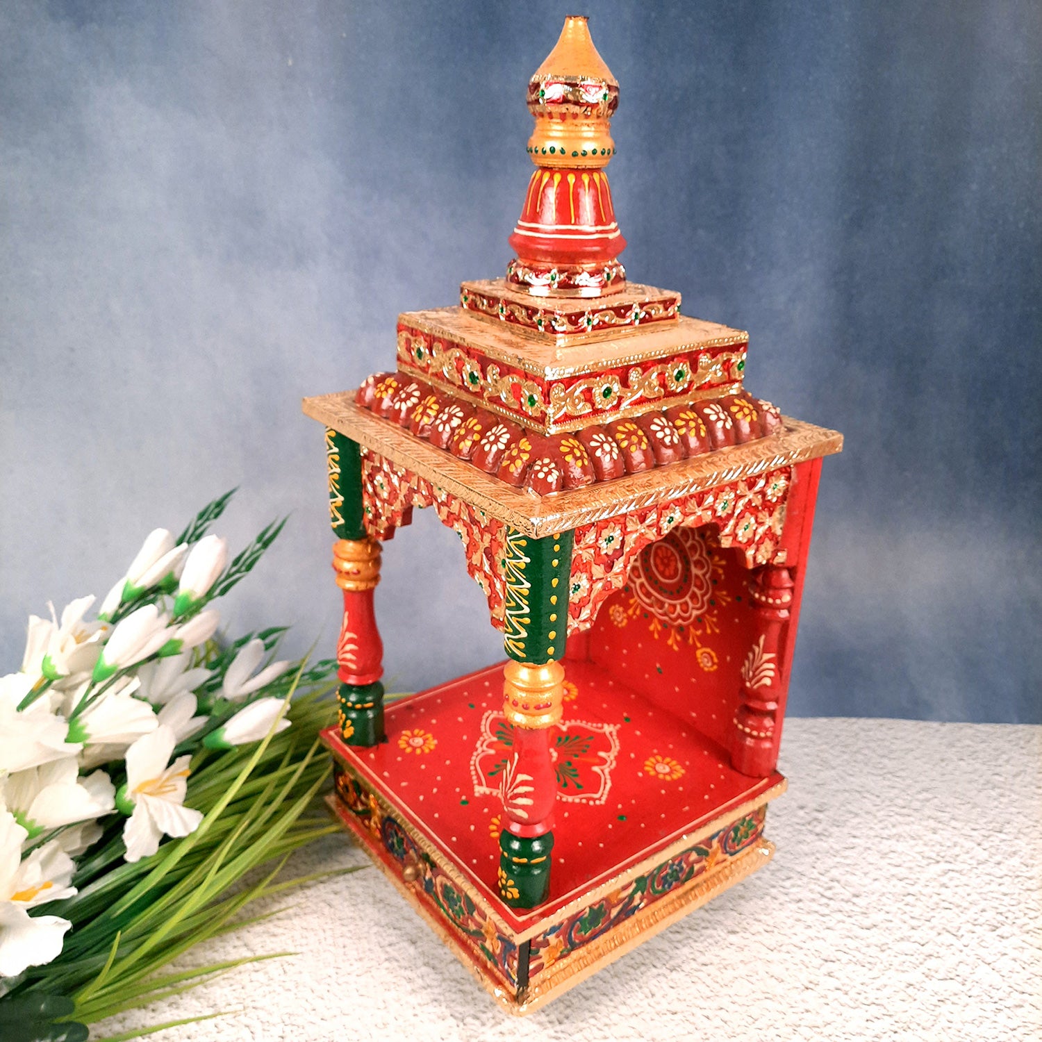 Pooja Temple - Pooja Mandir for Home Wall Hanging -17 inch & 19 Inch- Apkamart #Size_19 inch
