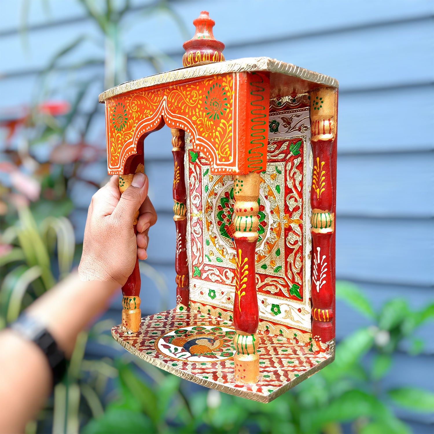 Pooja Mandir | Puja Mandir for Home & Office -14 Inch-Apkamart # Style_Style 2