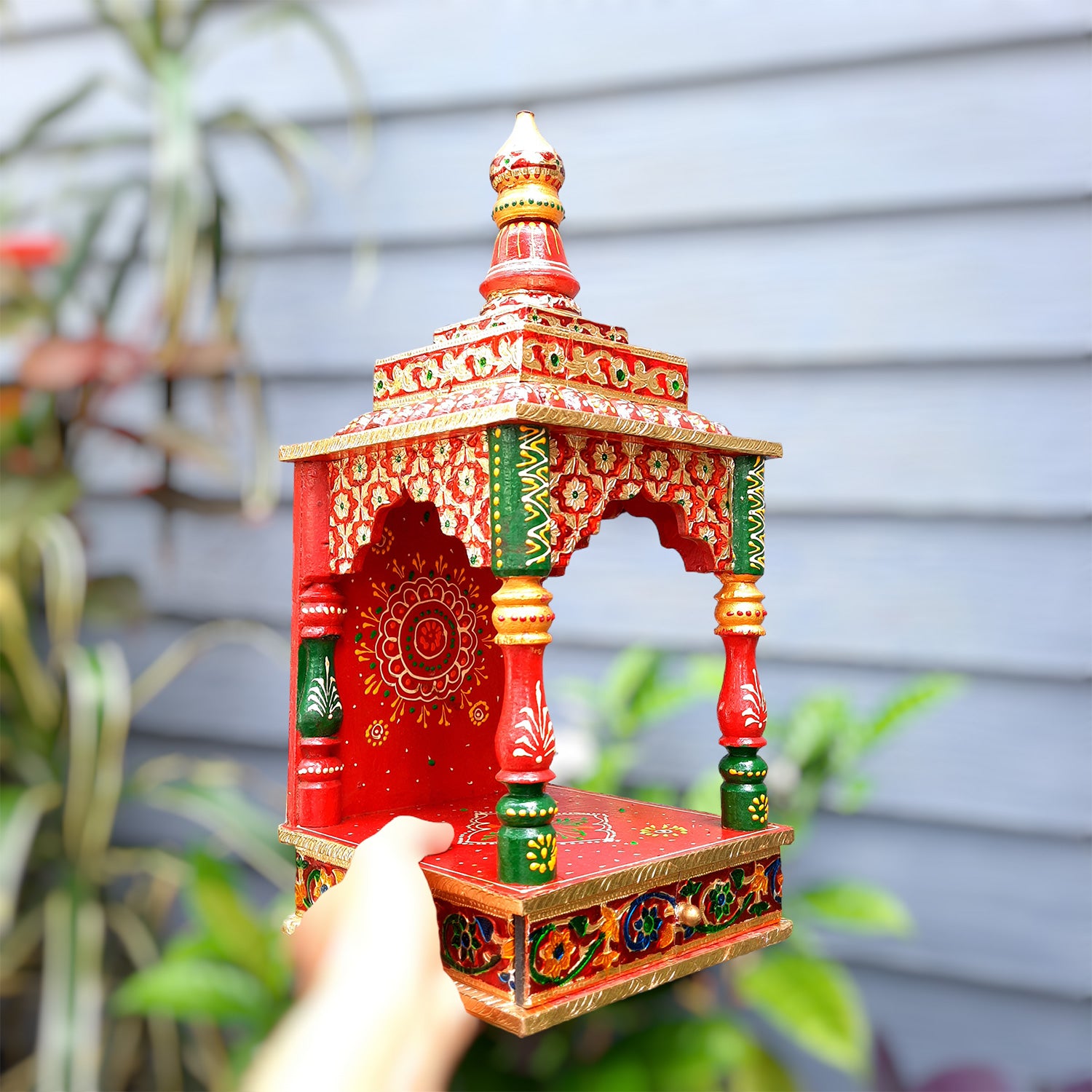 Pooja Temple - Pooja Mandir for Home Wall Hanging -17 inch & 19 Inch- Apkamart #Size_19 inch