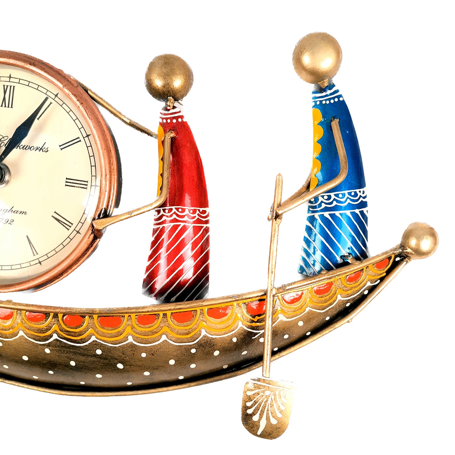 Decorative Boat Design Wall Clock | Wall Clock Decor - for Kids Room - 7 Inch-Apkamart #Color_Multicolor