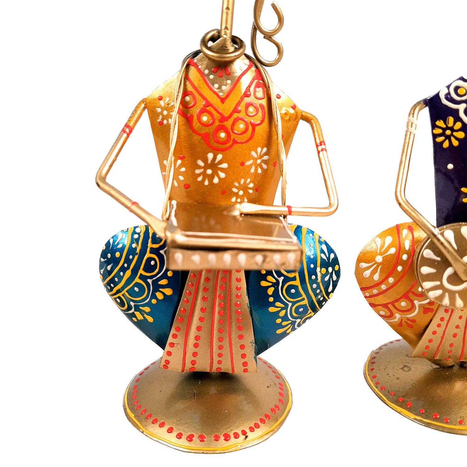 Decorative Musician-Human Figurines Table Decor - 9 Inch (Set of 3)-Apkamart #color_Golden