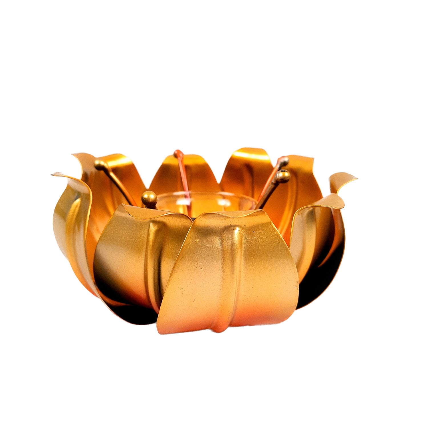 Decorative Lotus T Light Candle Holder- 4 inch-Apkamart