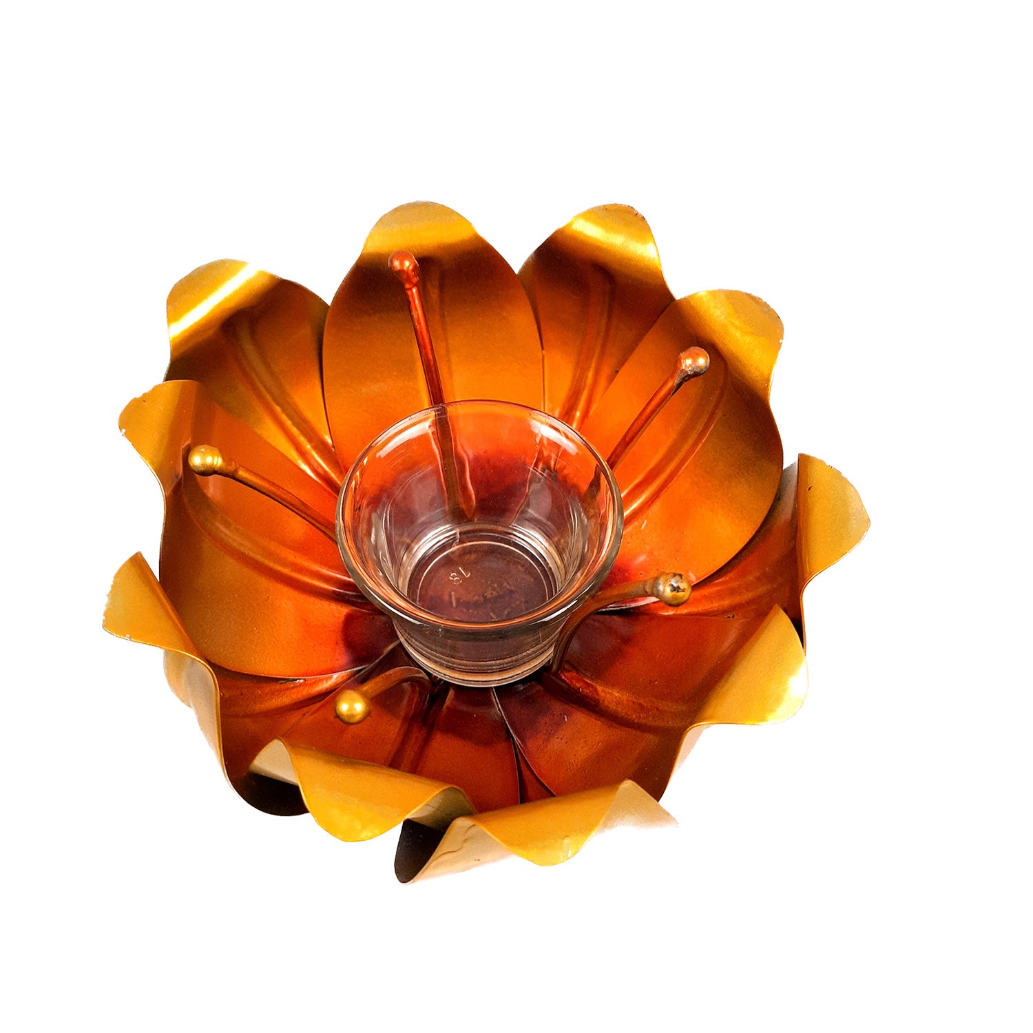 Decorative Lotus T Light Candle Holder- 4 inch-Apkamart