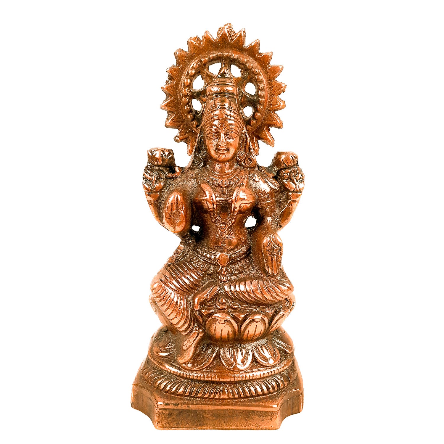 Goddess Laxmi Idol | Laxmi Ji Murti - for Home Decor, Pooja, Office & Gifts - 10 Inch- Apkamart