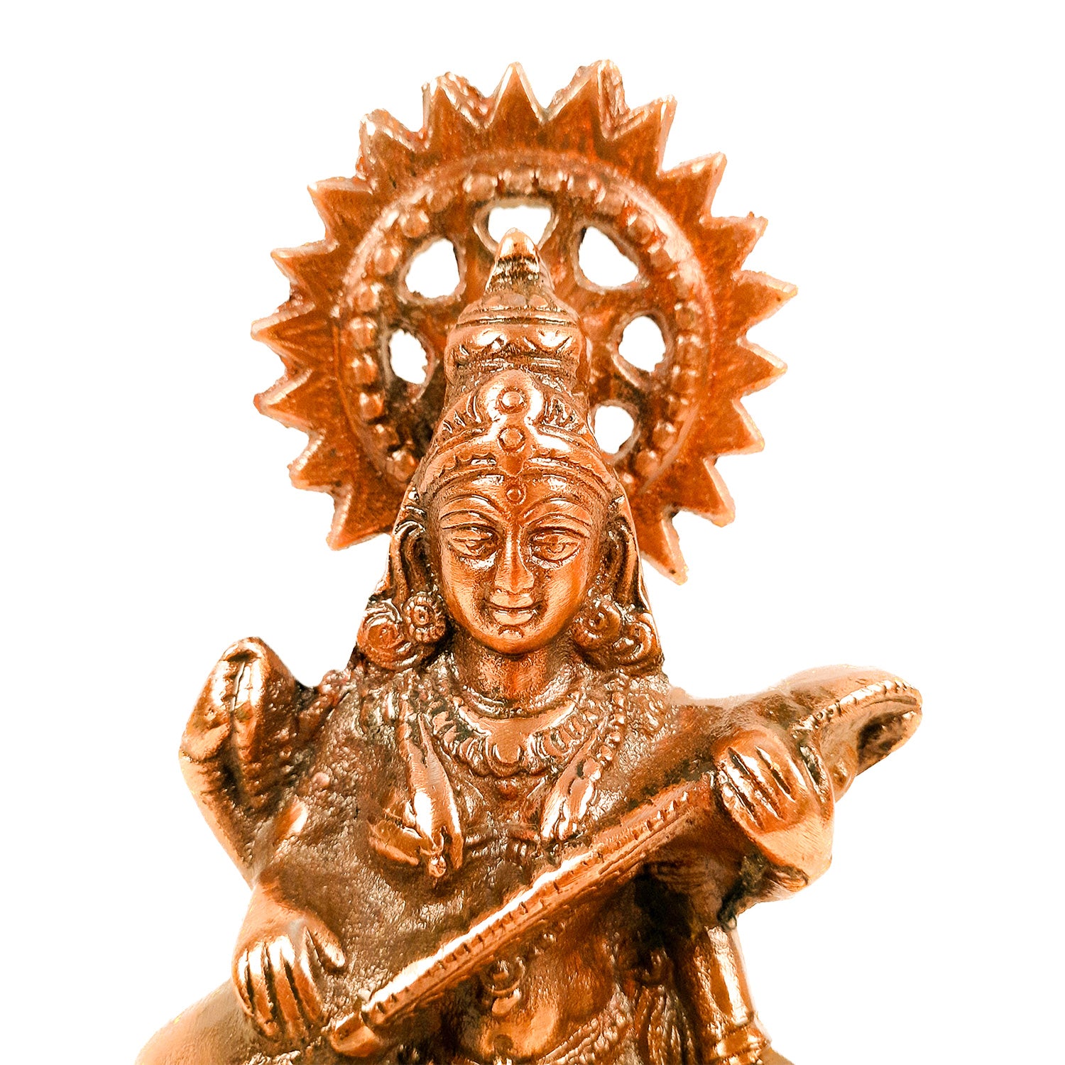 Goddess Saraswati Statue - For Home, Temple, School & Office Decor - 10 inch - apkamart