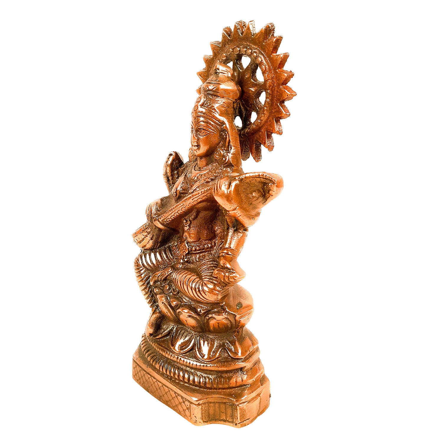 Goddess Saraswati Statue - For Home, Temple, School & Office Decor - 10 inch - apkamart