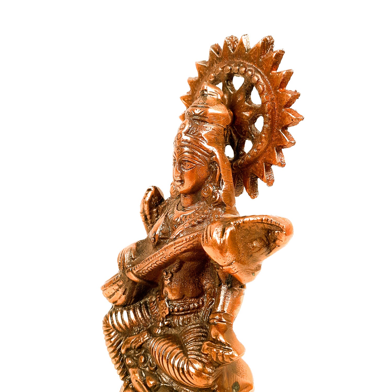 Goddess Saraswati Statue - For Home, Temple, School & Office Decor - 10 inch - apkamart