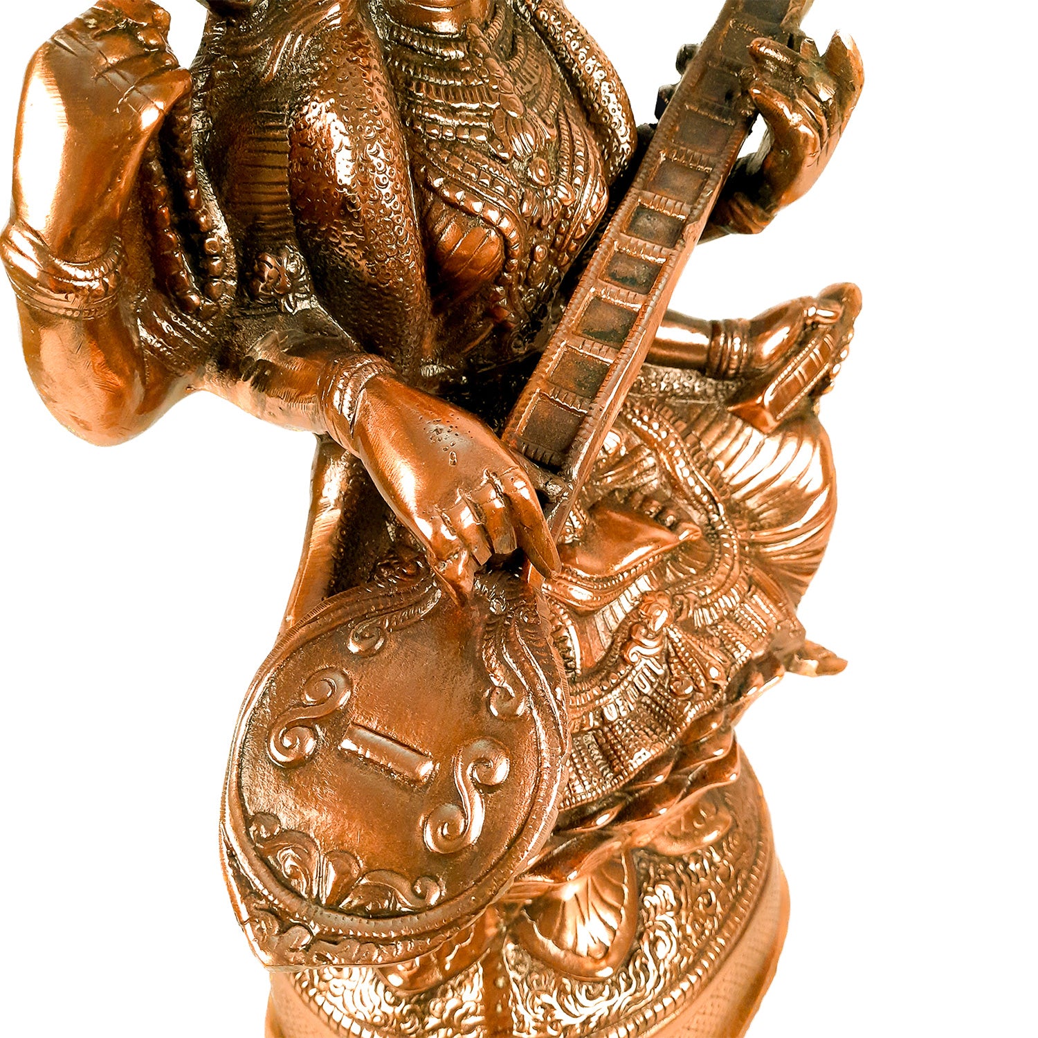 Saraswati Ji Statue | Goddess Sarasvati Idol- for Home, Puja, Temple, Office, Religious Decor & Gifts - Apkamart