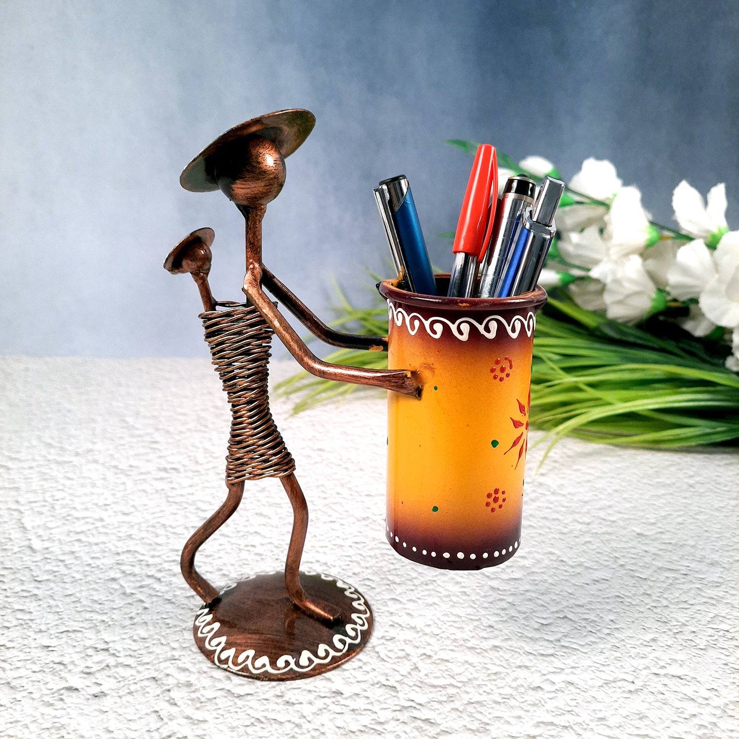 Pen Holder | Pen Pencil Stand - For Study Table, Desk Organiser, Dining & Home Decor - Apkamart