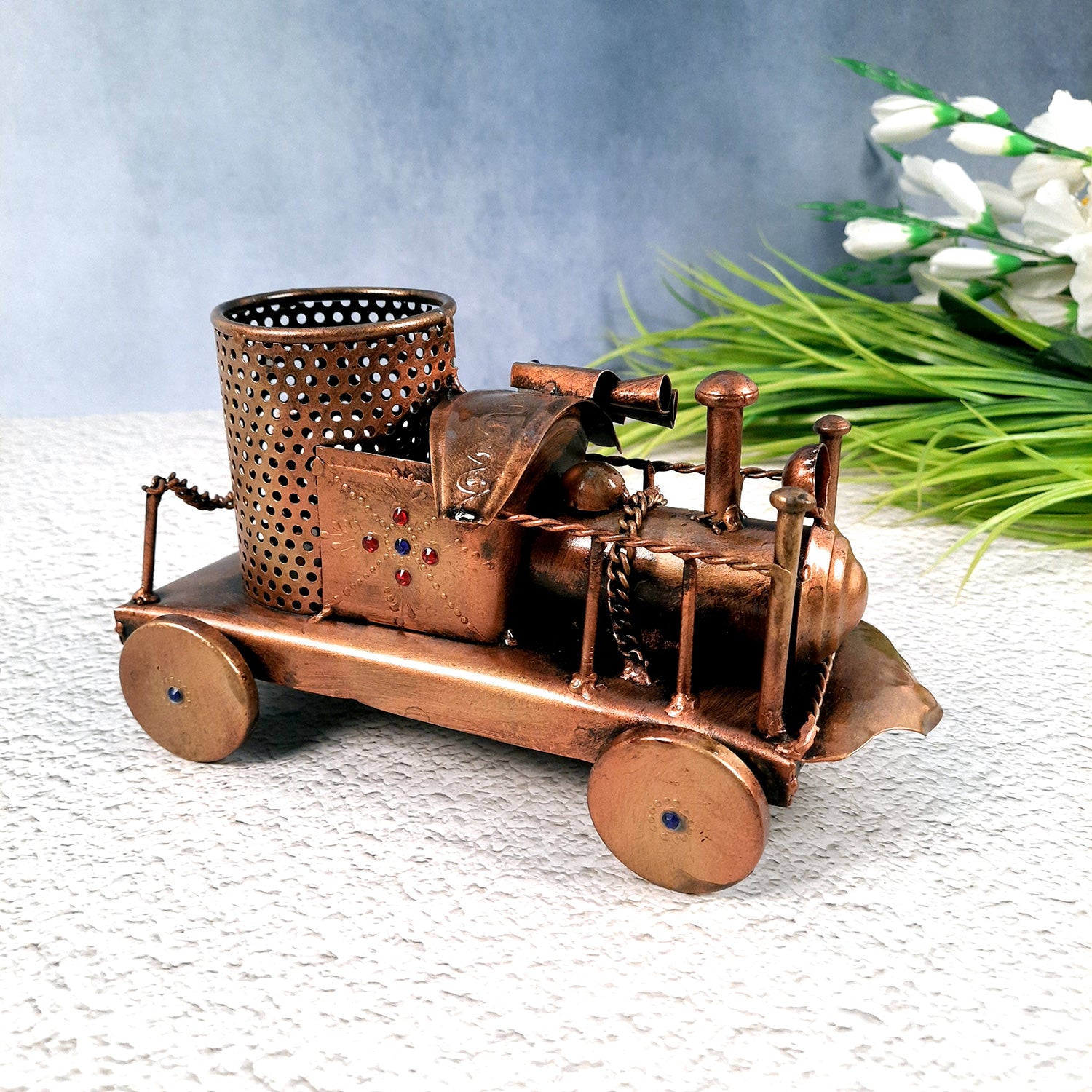 Engine Design Pen Holder- Apkamart #color_Copper