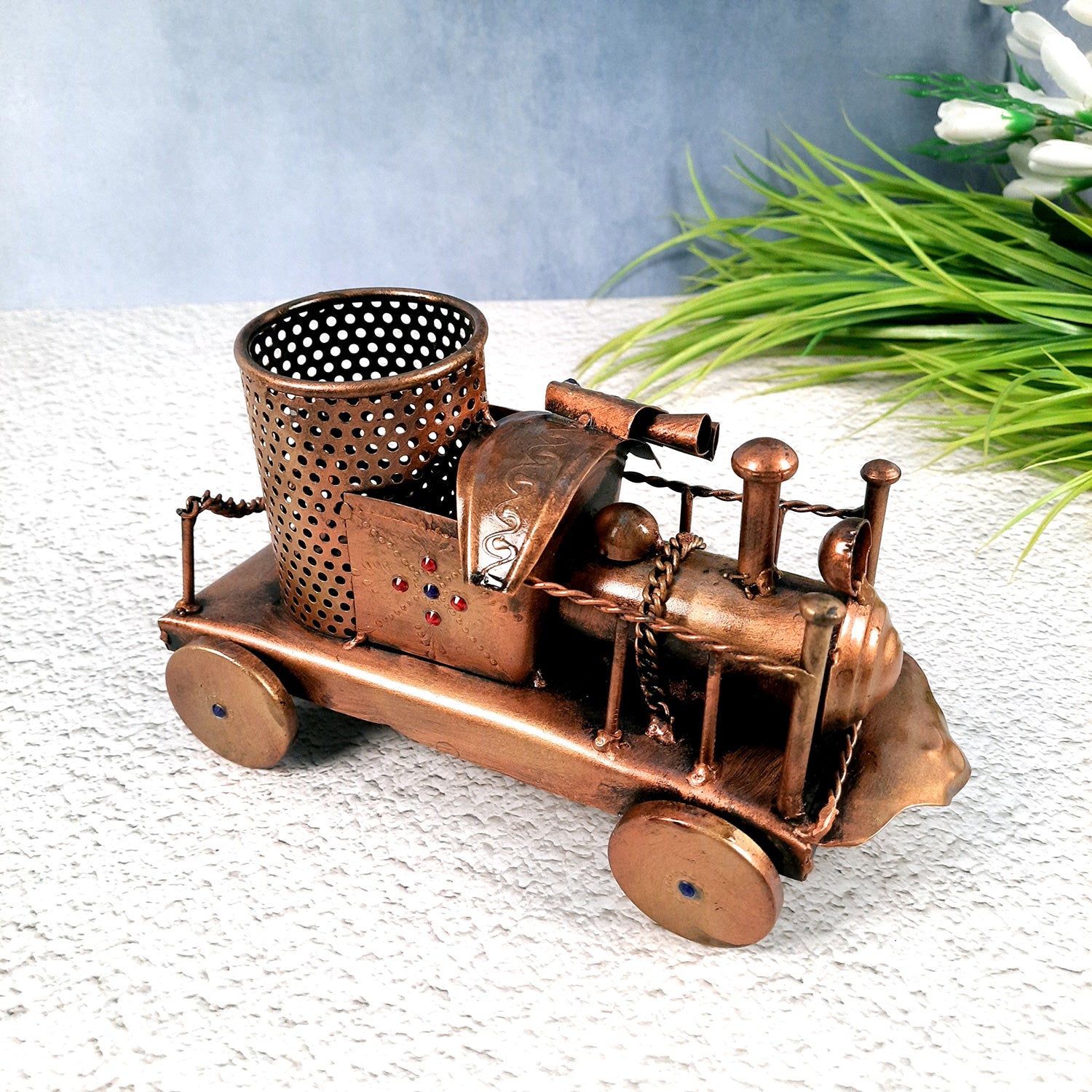 Engine Design Pen Holder- Apkamart #color_Copper