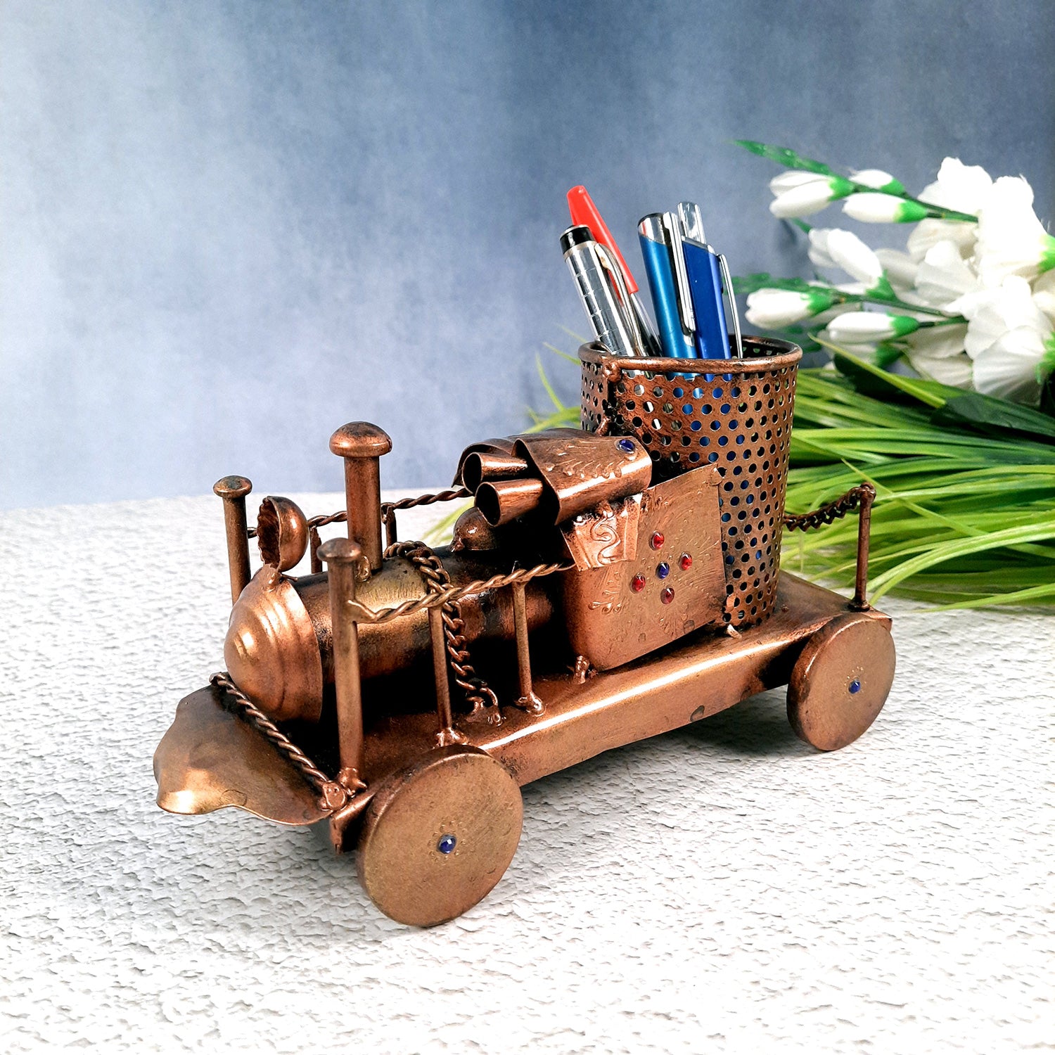 Engine Design Pen Holder- Apkamart #color_Copper