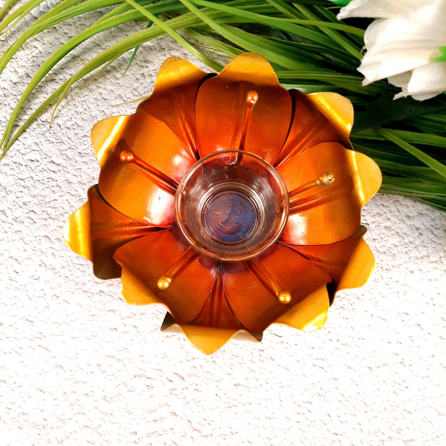Decorative Lotus T Light Candle Holder- 4 inch-Apkamart