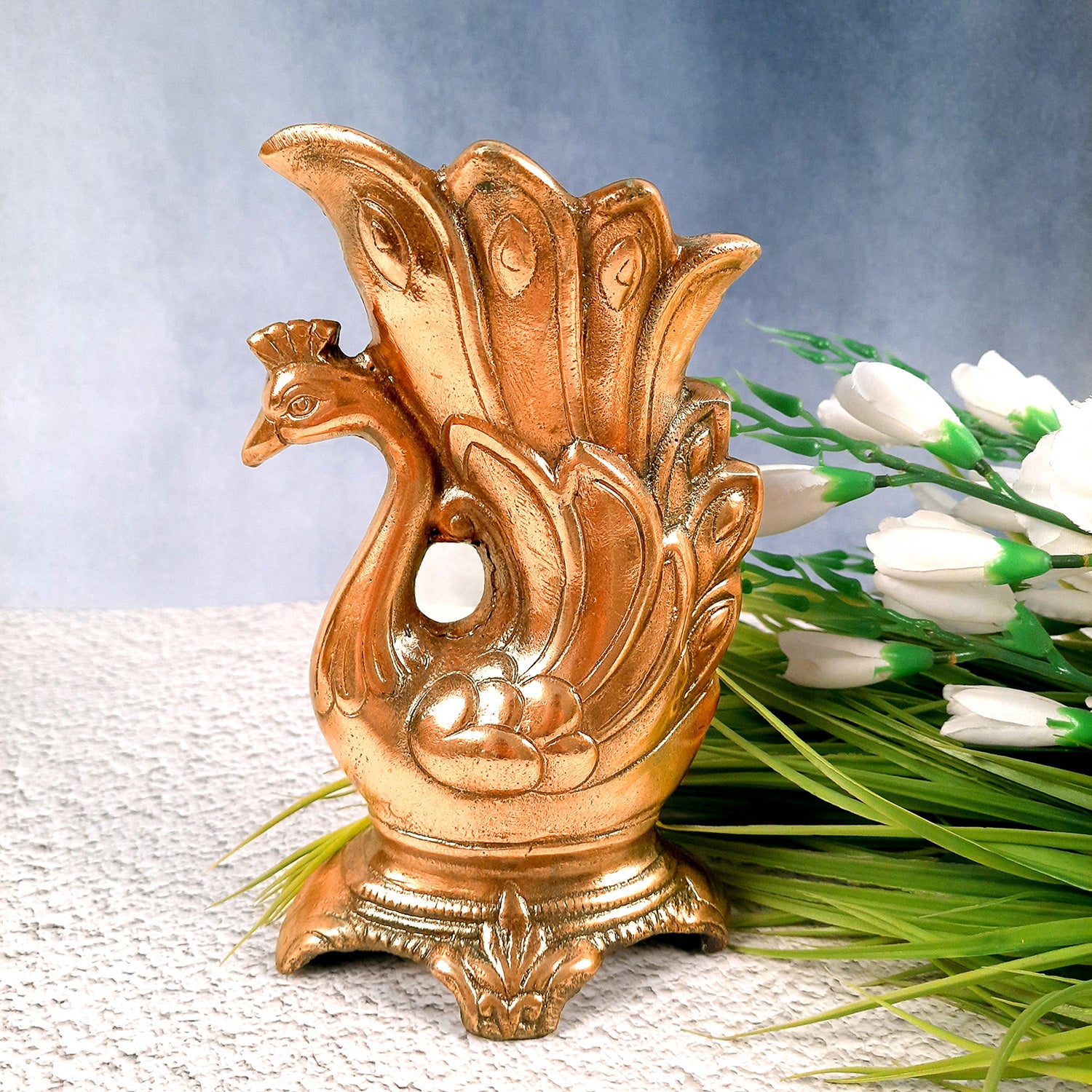 Flower Vase Swan Design | Metal Flower Pot - For Table, Home, Living Room Decor & Gifts - 9 Inch - Apkamart