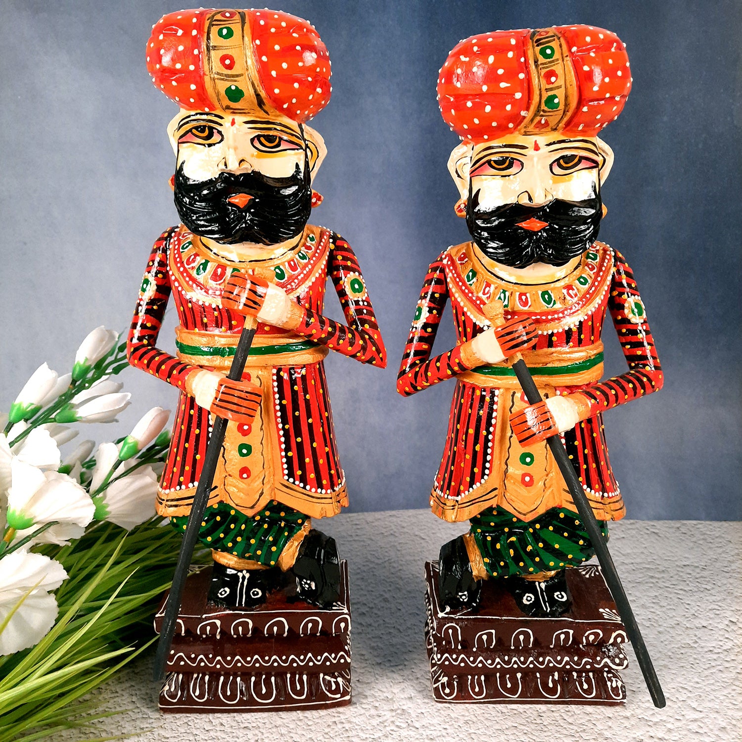 Darbaans Showpiece Set | Royal Guard Figurines - for Living Room, Home, Entryway Decor & Gifts - Apkamart