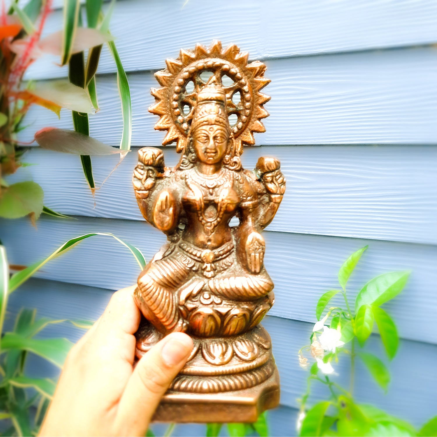 Goddess Laxmi Idol | Laxmi Ji Murti - for Home Decor, Pooja, Office & Gifts - 10 Inch- Apkamart