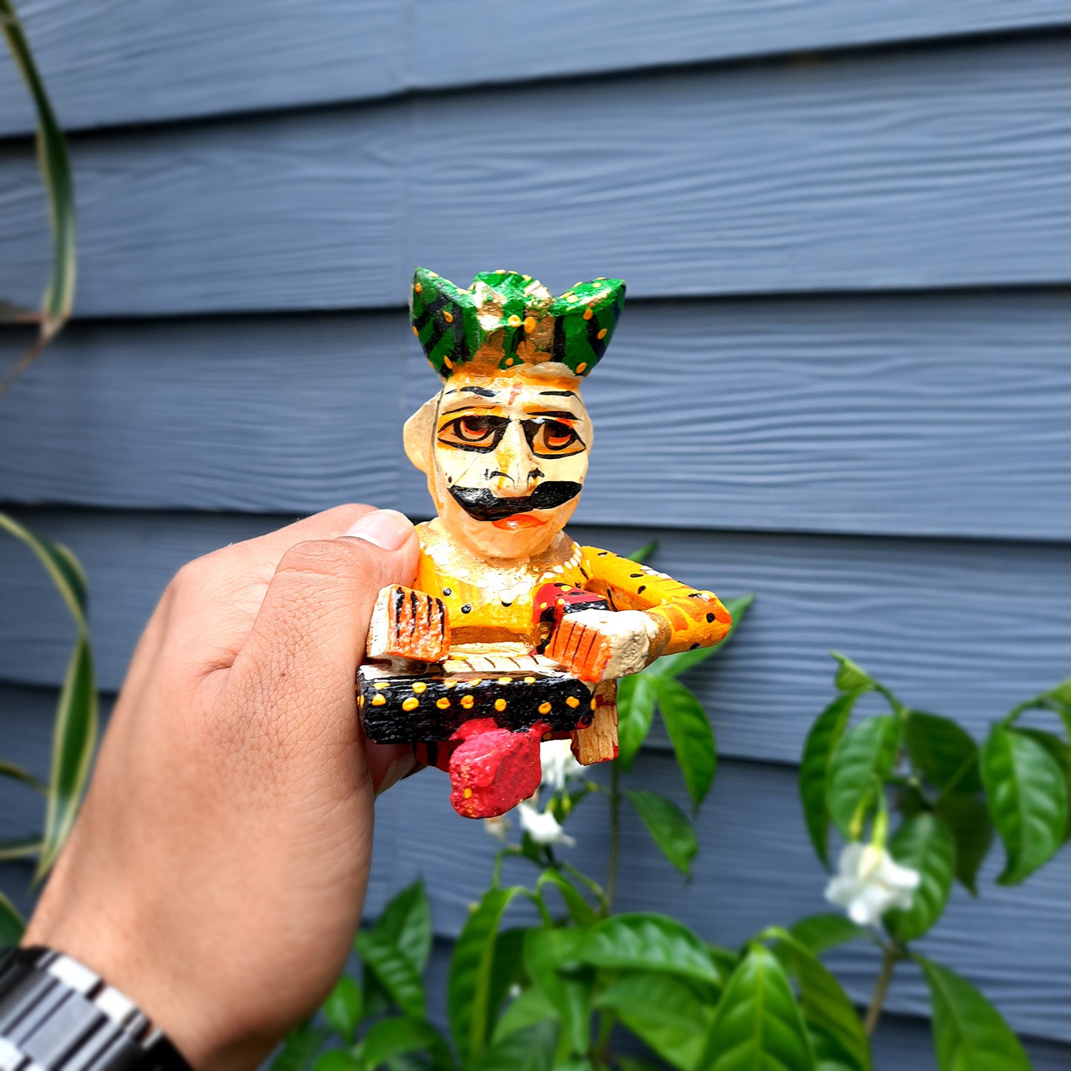 Rajasthani Musician Showpiece | Babla Musicians - For Table & Home Decor - 4 Inch -Set of 5 - Apkamart