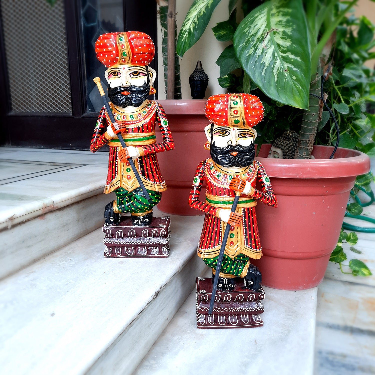 Darbaans Showpiece Set | Royal Guard Figurines - for Living Room, Home, Entryway Decor & Gifts - Apkamart