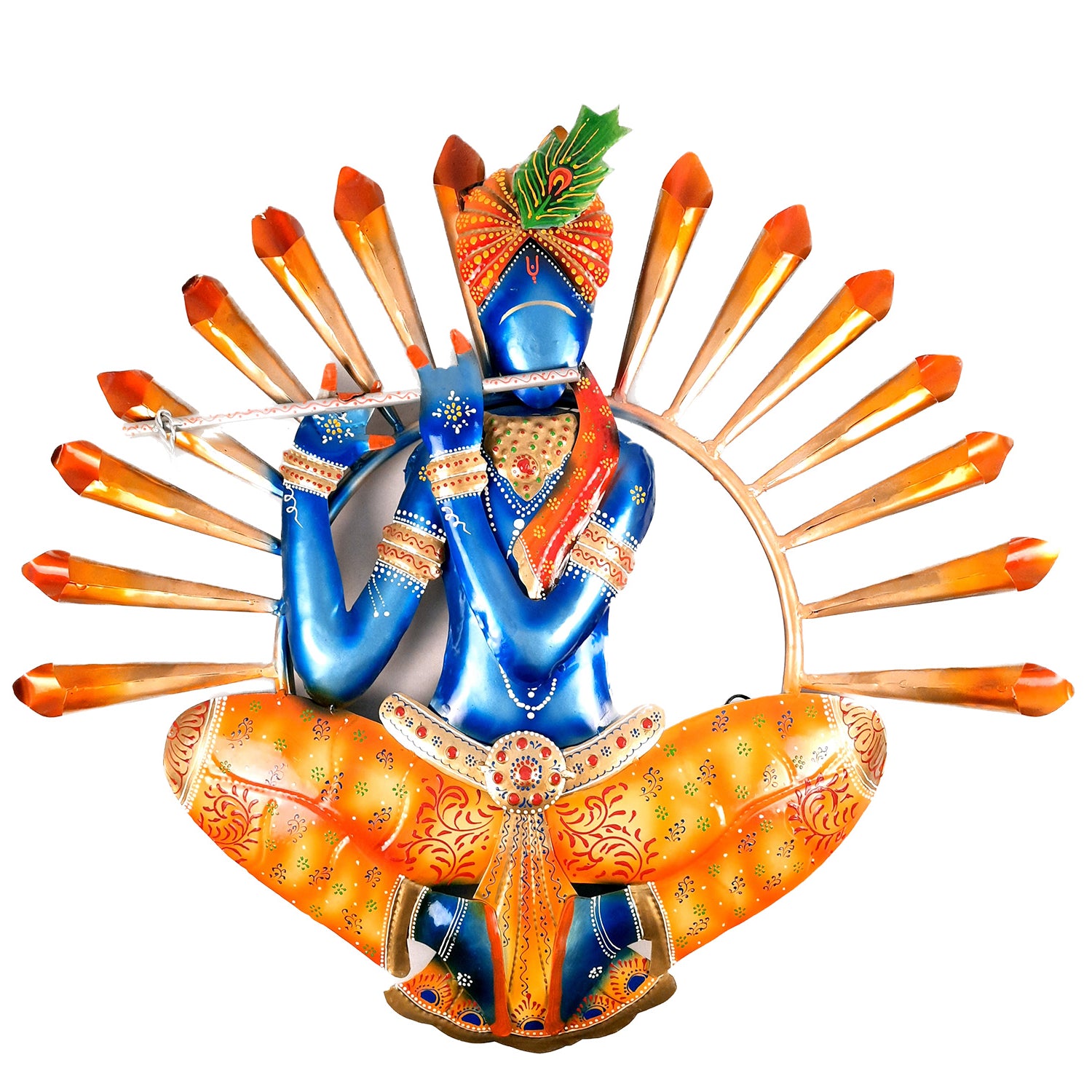 LED Krishna Wall Hanging - Wall Decor & Office Decoration - 26 Inch-Apkamart