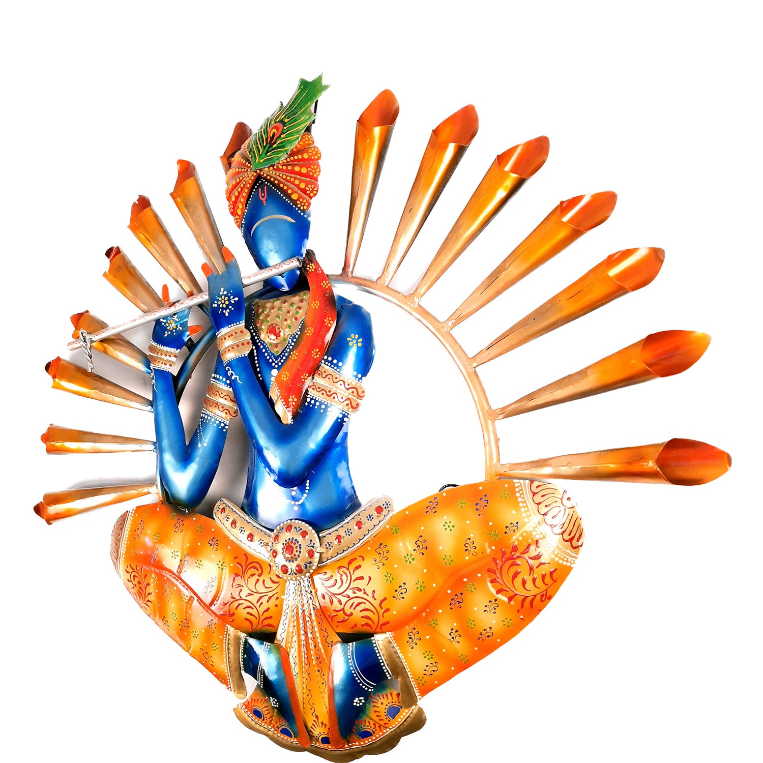 LED Krishna Wall Hanging - Wall Decor & Office Decoration - 26 Inch-Apkamart