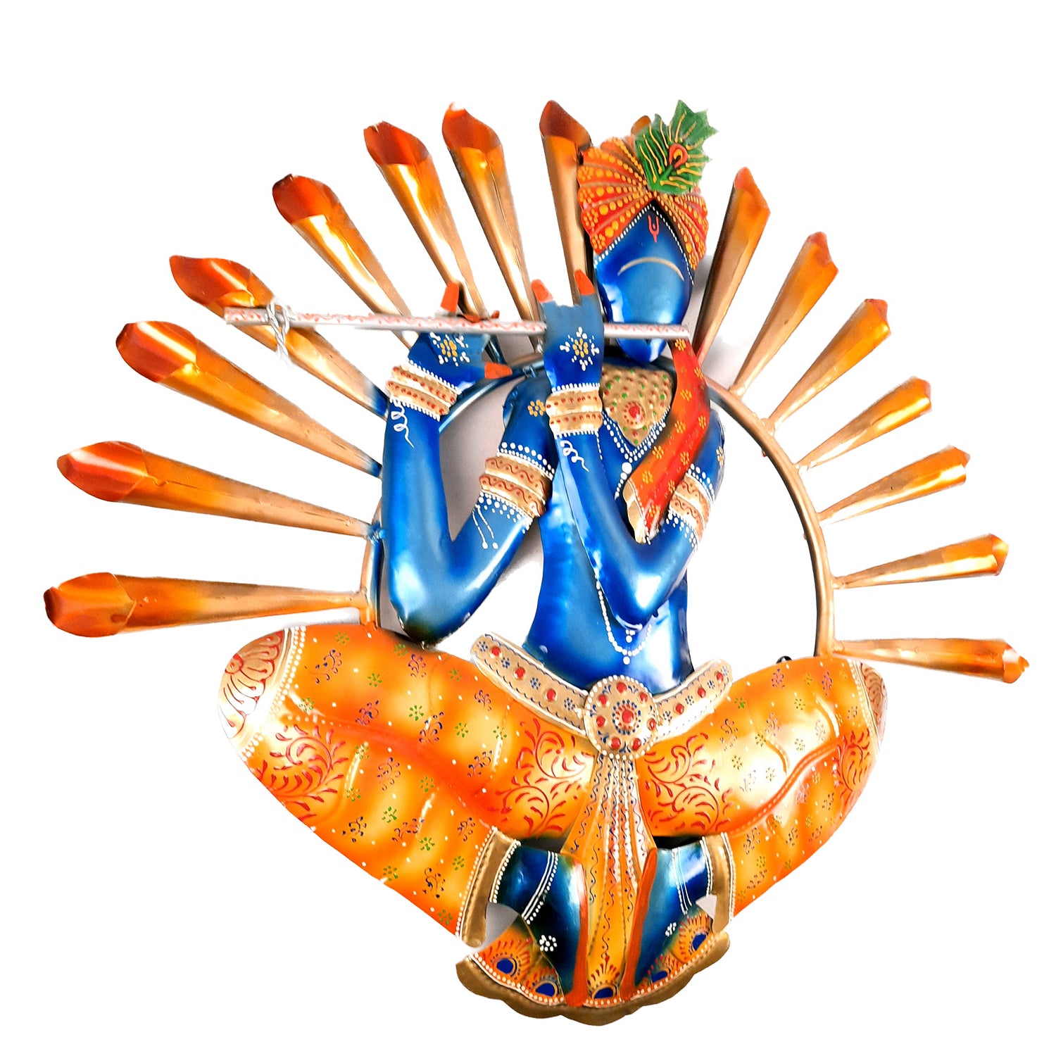 LED Krishna Wall Hanging - Wall Decor & Office Decoration - 26 Inch-Apkamart