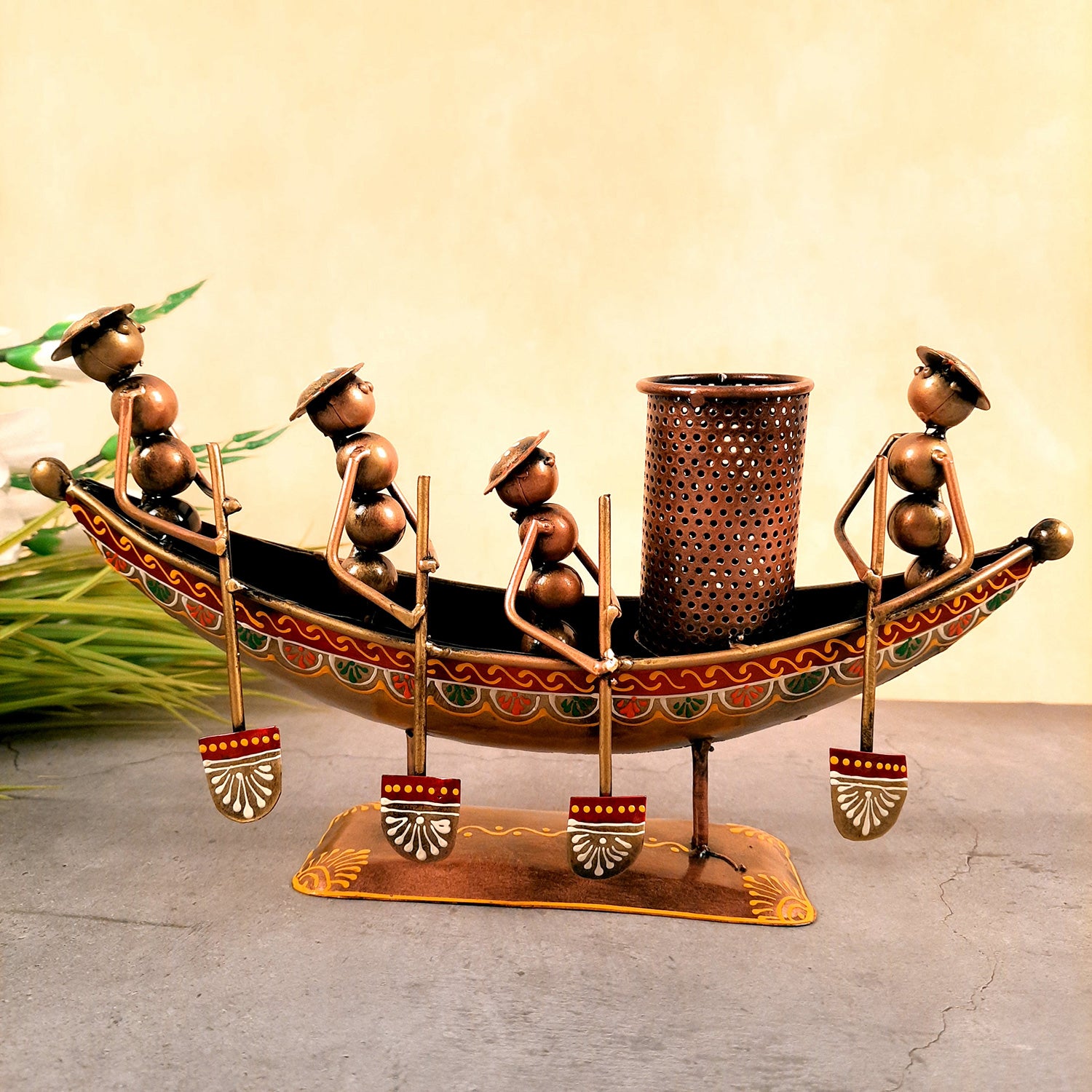 Boat Pen Holder |For pen & Pencil - Boat Design - 11 Inch-Apkamart