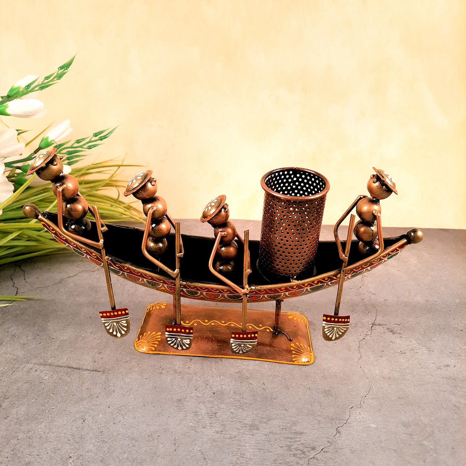 Boat Pen Holder |For pen & Pencil - Boat Design - 11 Inch-Apkamart