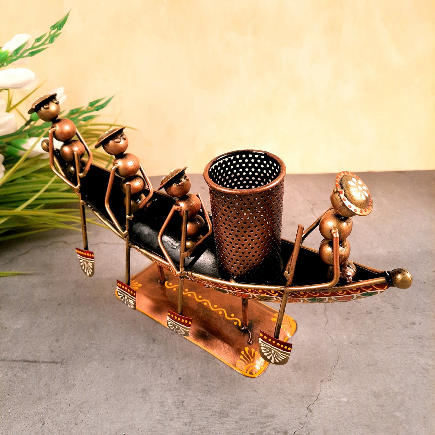 Boat Pen Holder |For pen & Pencil - Boat Design - 11 Inch-Apkamart