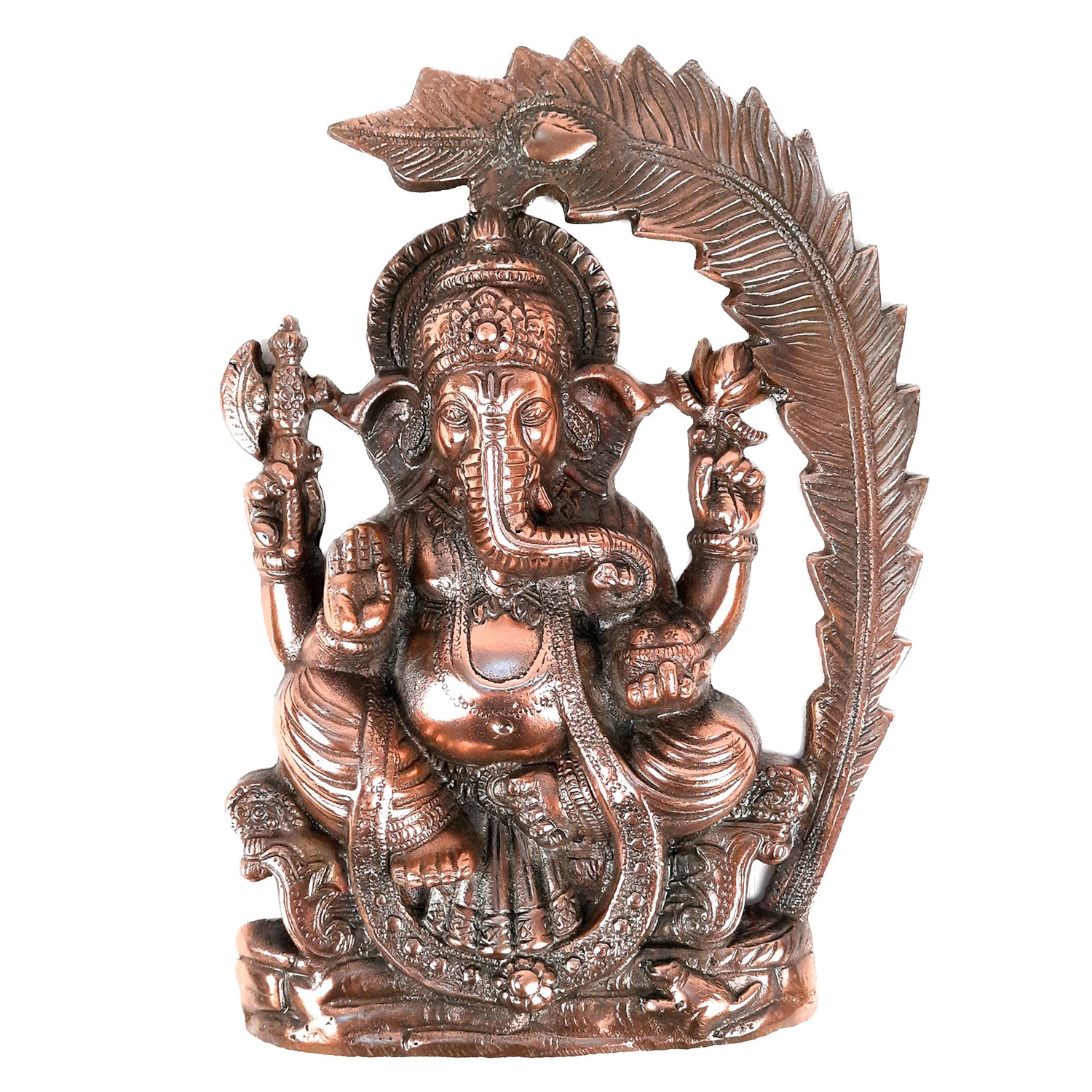 Ganesh Ji Wall Hanging | Ganpati Wall Statue - for Home, Wall Decor, Puja & Gifts -13 inch-Apkamart