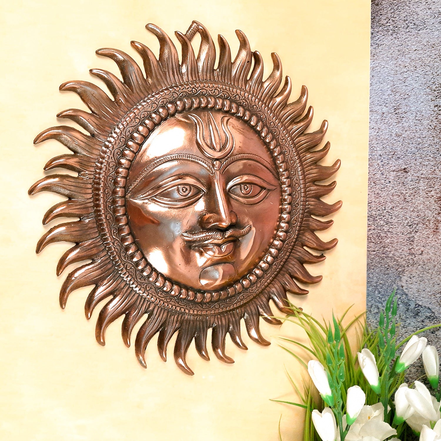 Sun Wall Hanging - Drawing Room Decor - 15 inch-Apkamart