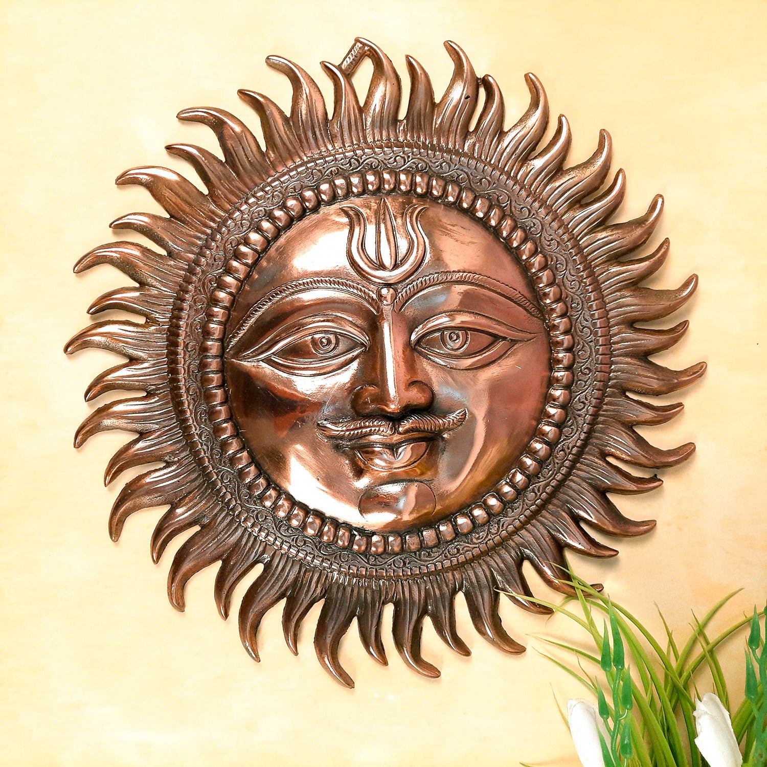 Sun Wall Hanging - Drawing Room Decor - 15 inch-Apkamart