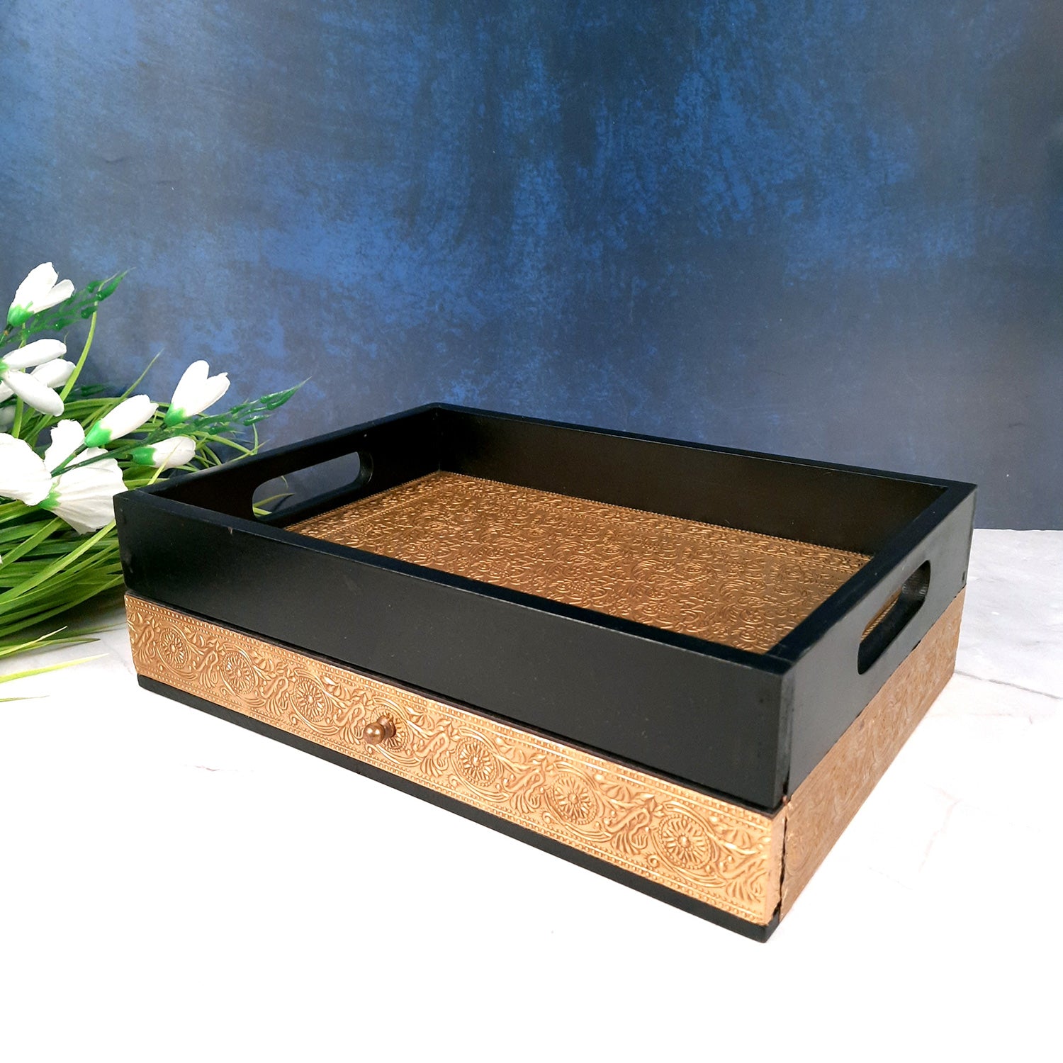 Serving Platters Set - With Drawer - For Serving & Table Decor -14 Inch - ApkaMart