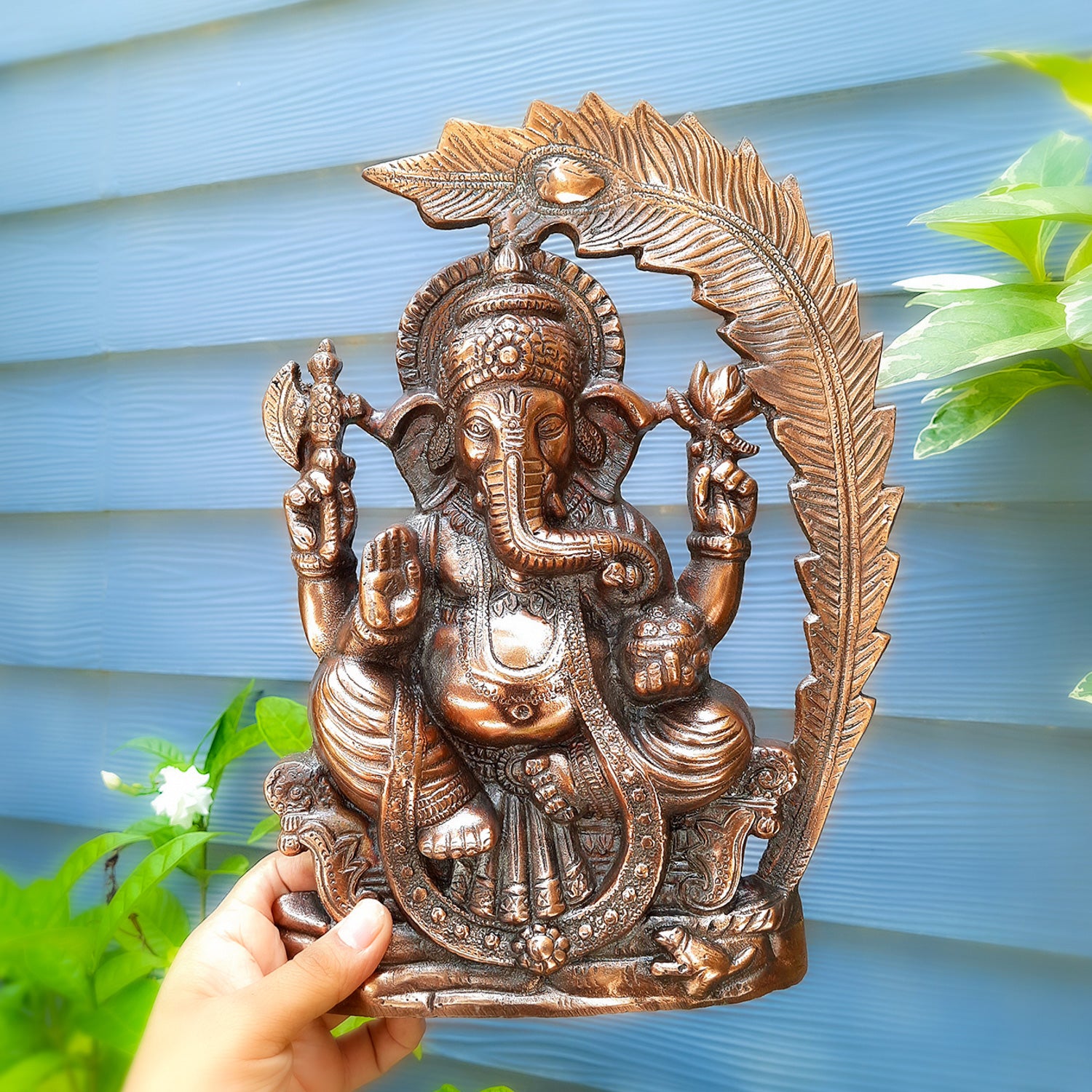 Ganesh Ji Wall Hanging | Ganpati Wall Statue - for Home, Wall Decor, Puja & Gifts -13 inch-Apkamart