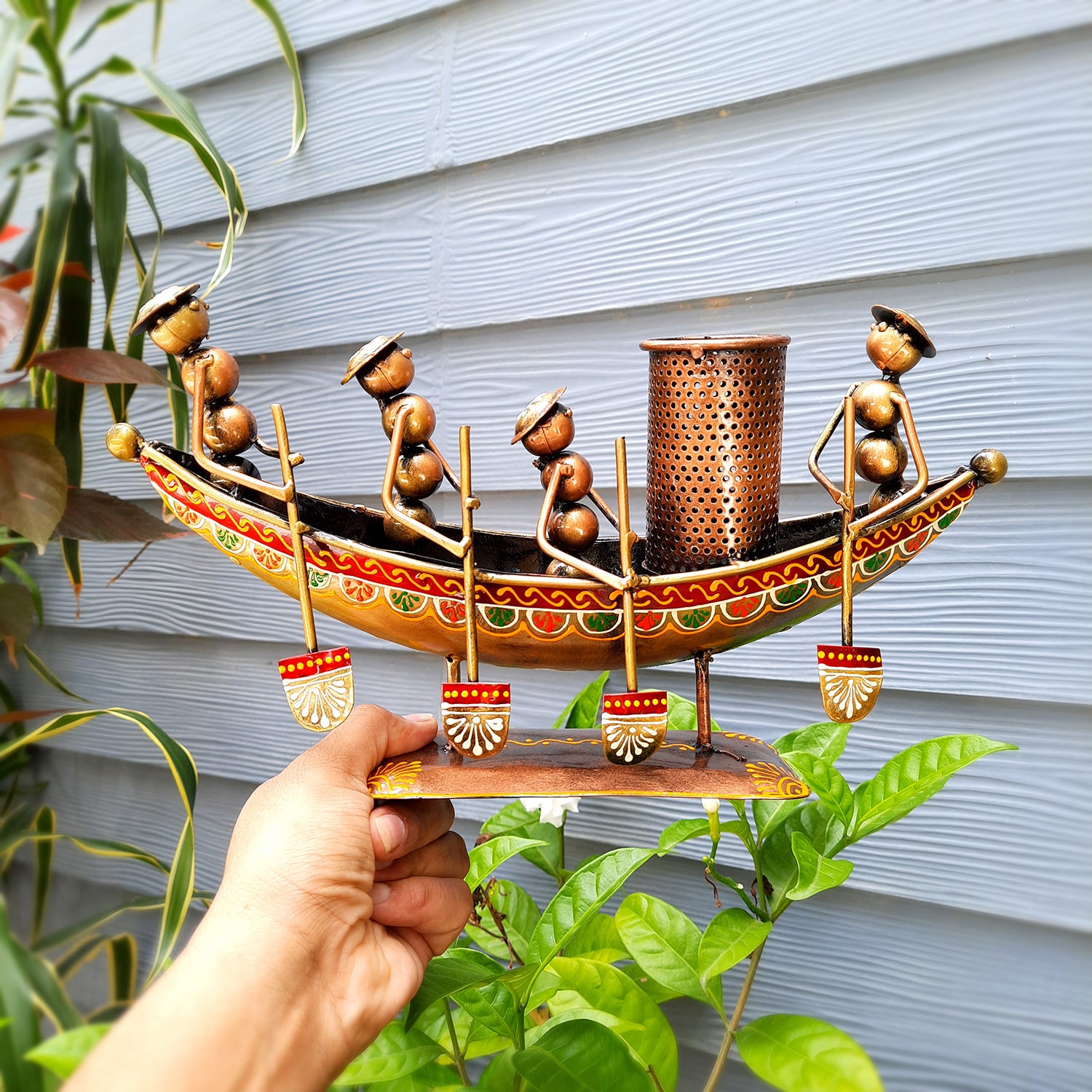 Boat Pen Holder |For pen & Pencil - Boat Design - 11 Inch-Apkamart