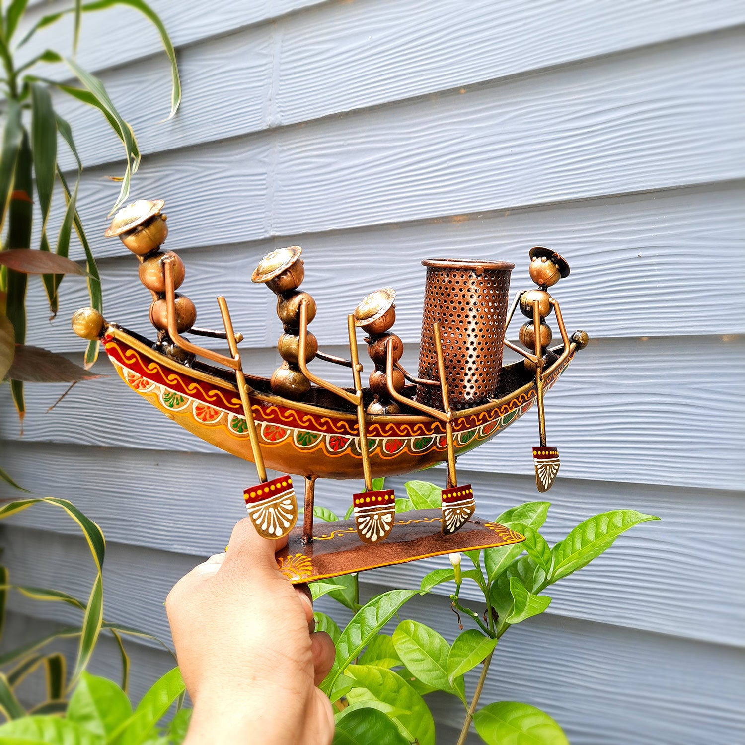Boat Pen Holder |For pen & Pencil - Boat Design - 11 Inch-Apkamart