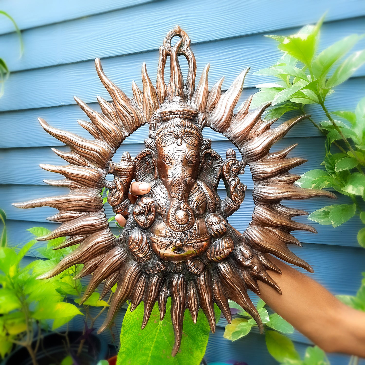 Ganesh Wall Decor | Metal Wall Decor - 21 Inch-Apkamart