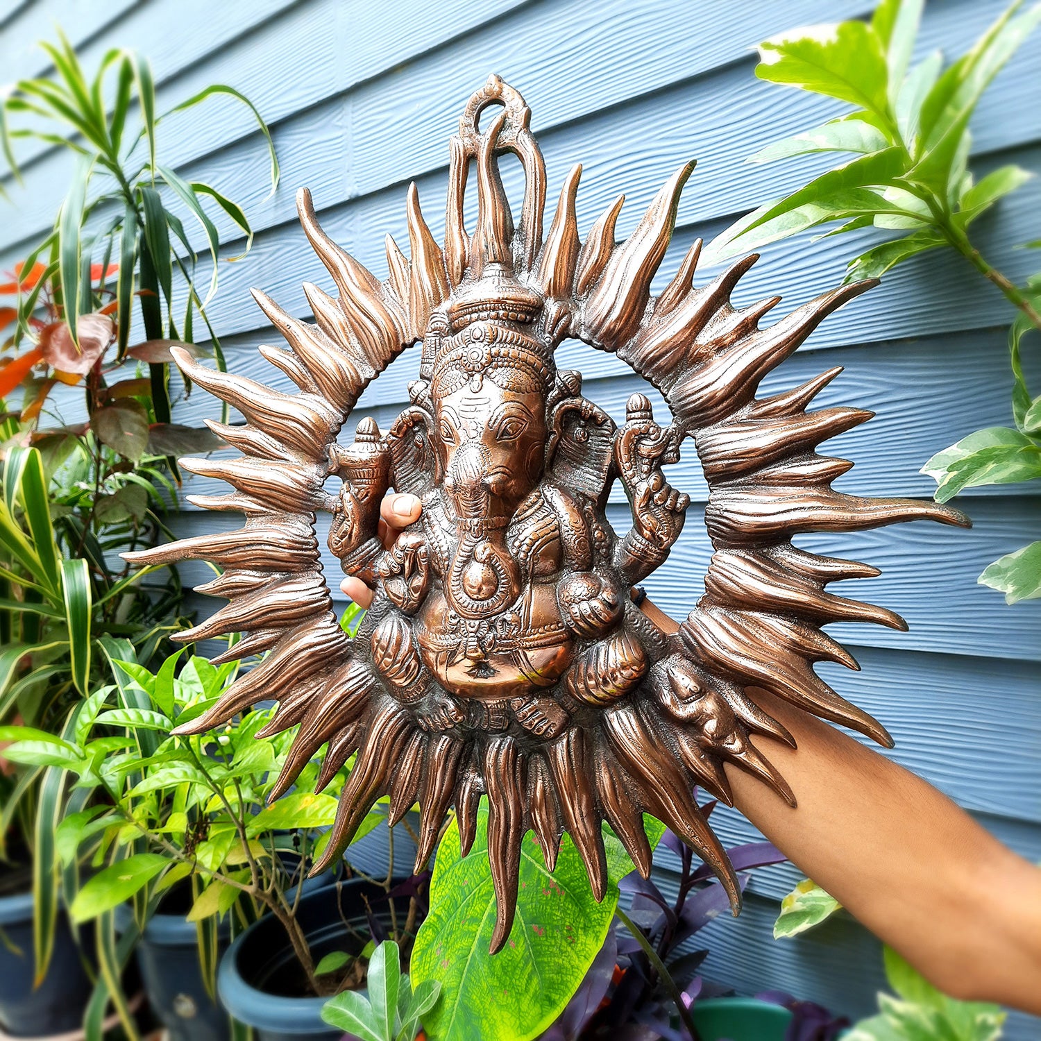 Ganesh Wall Decor | Metal Wall Decor - 21 Inch-Apkamart