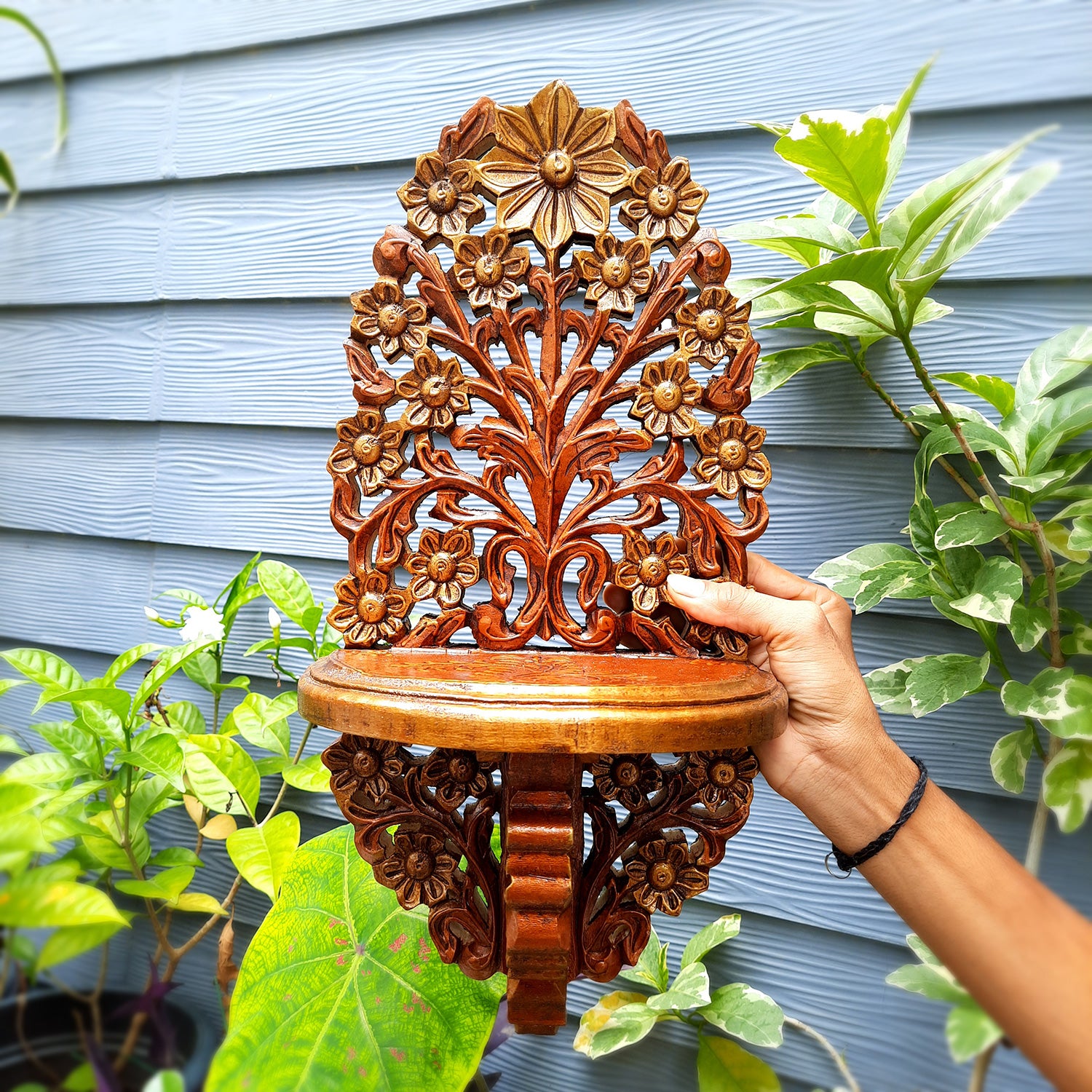 Wooden Wall Brackets Shelves - Living Room Decor - 18 Inch-Apkamart
