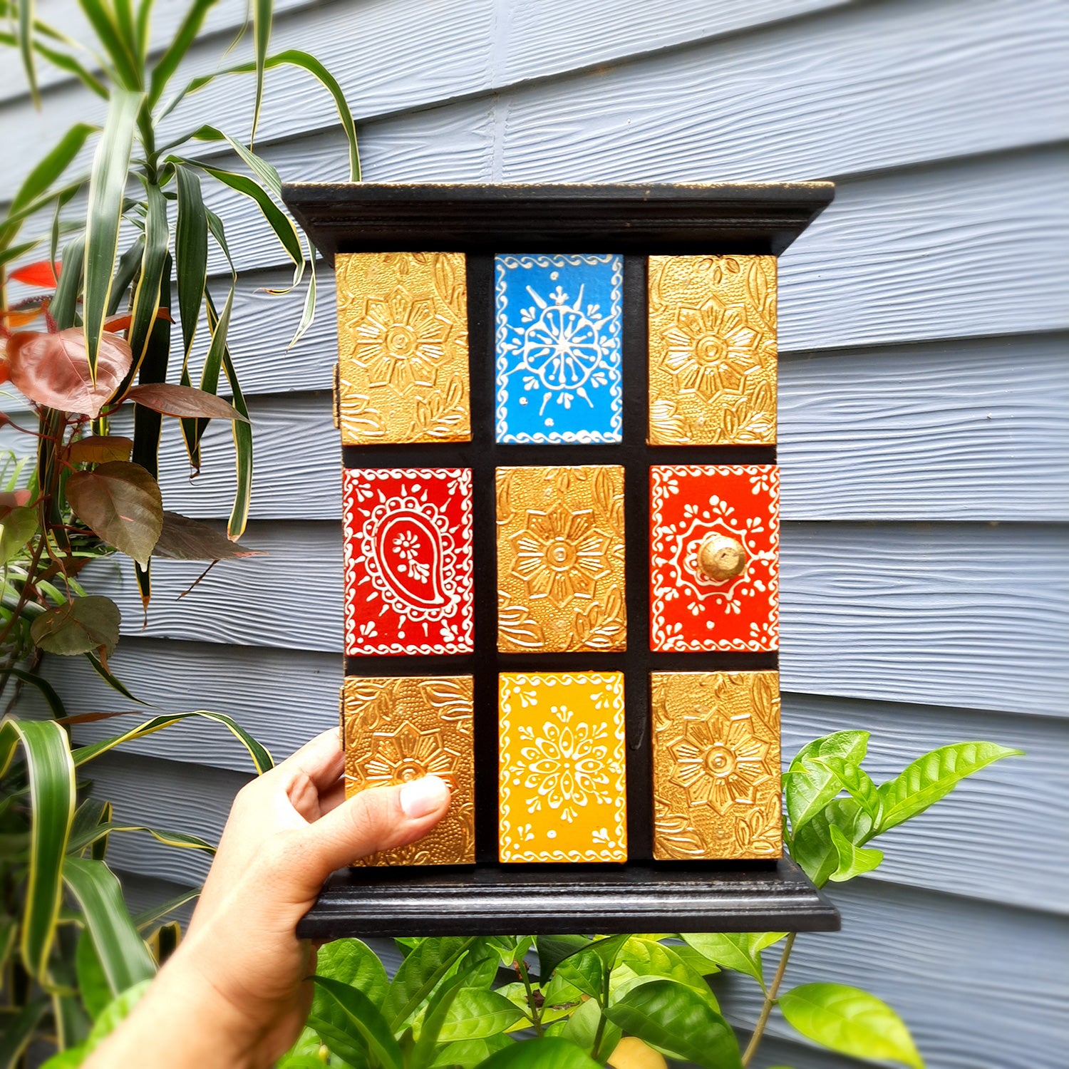 Unique Key Holder for wall | Key Hook Cabinate - 11 Inches-Apkamart