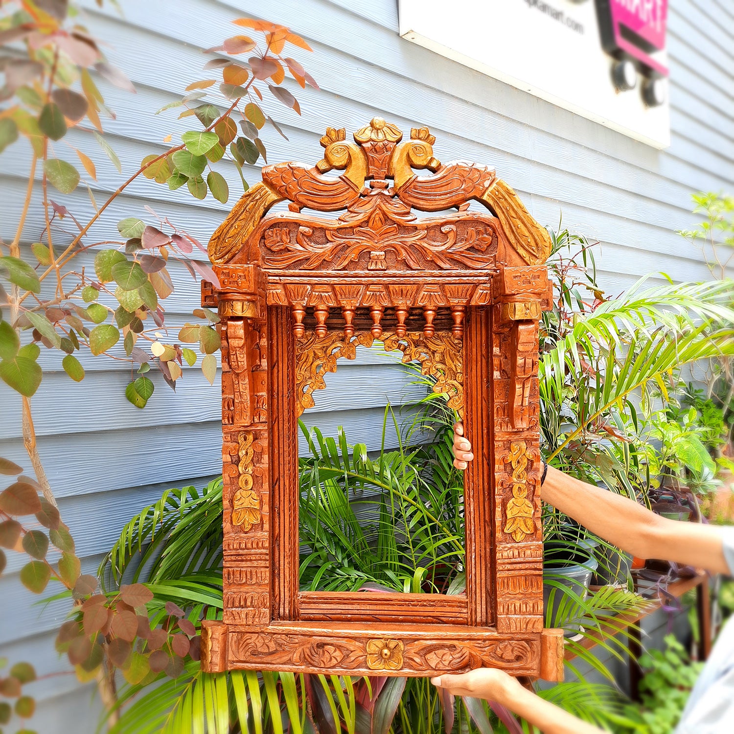 Peacock Design Jharokha - For Living Room Interior Decoration - 36 Inch-Apkamar