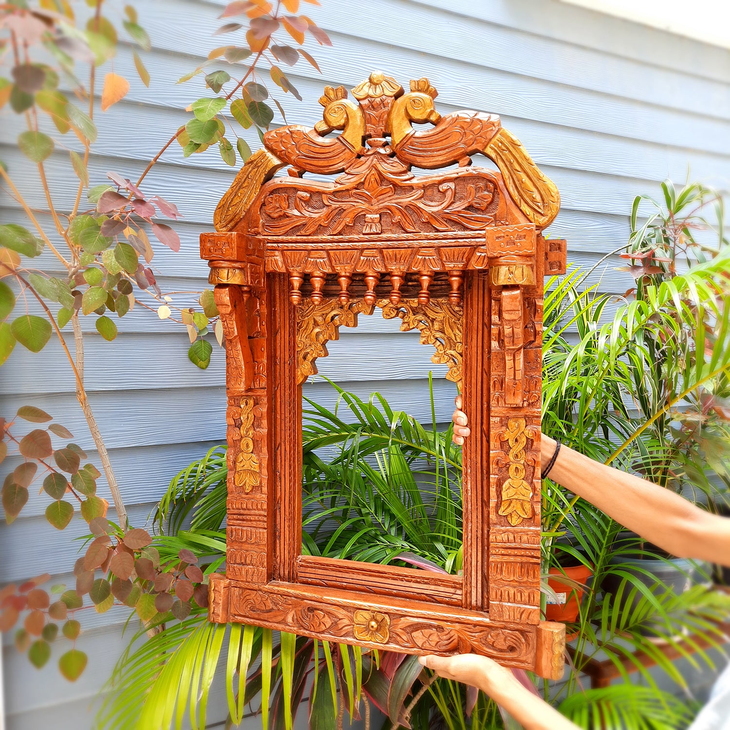 Peacock Design Jharokha - For Living Room Interior Decoration - 36 Inch-Apkamar