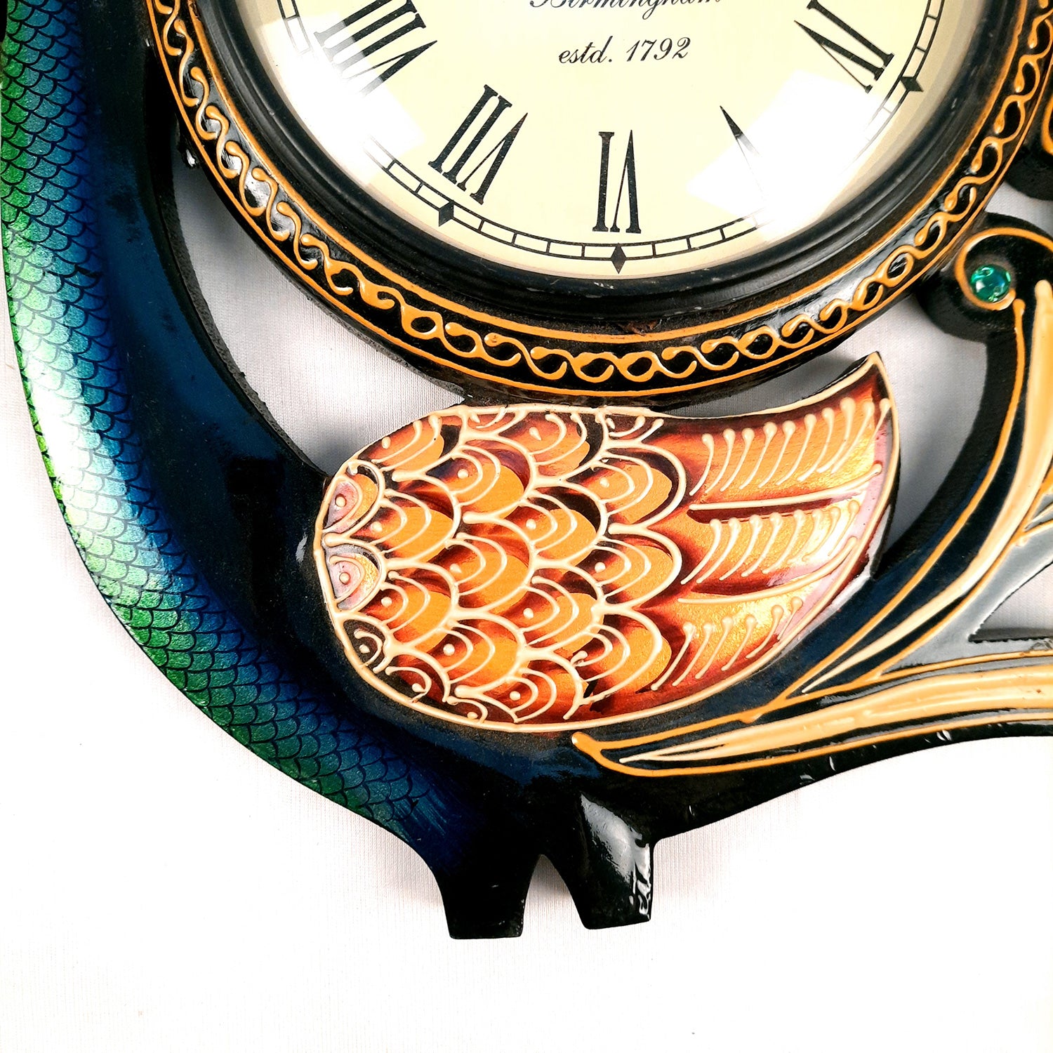 Peacock Wall Clock | Decorative Wall Clock - For Home, Wall Decor, Office & Gifts (12 inch)- Apkamart