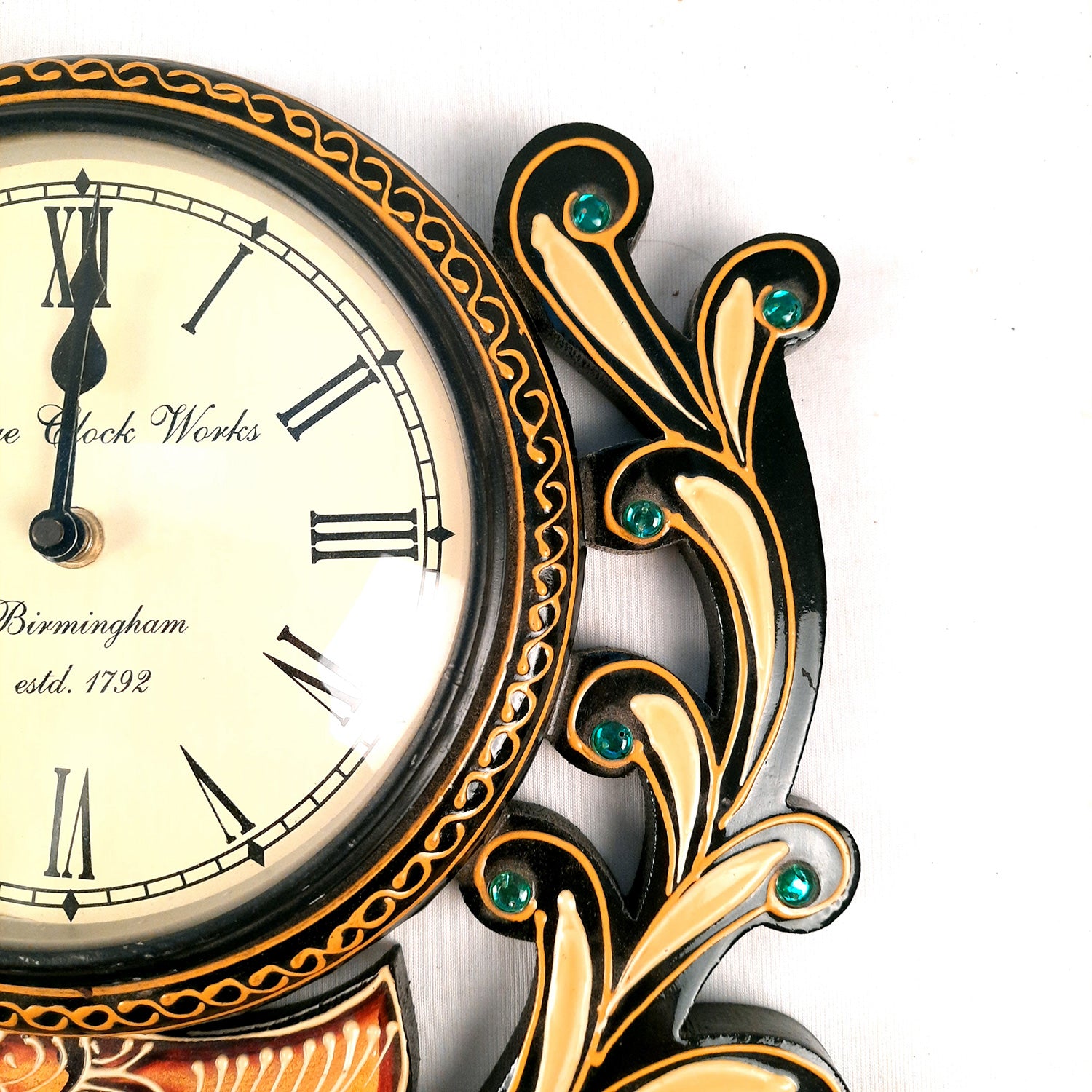 Peacock Wall Clock | Decorative Wall Clock - For Home, Wall Decor, Office & Gifts (12 inch)- Apkamart