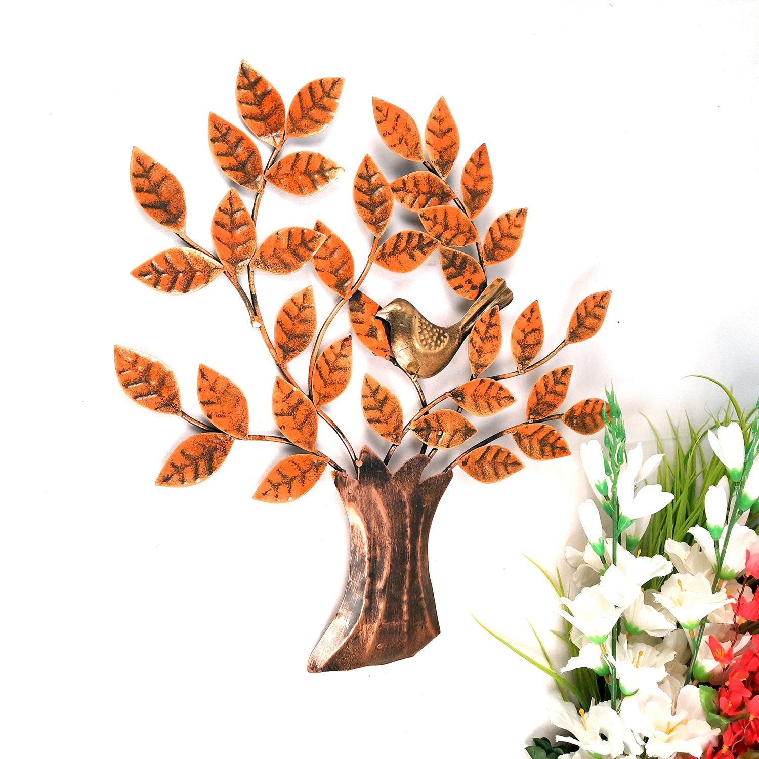 Wall Art Decor - Tree Design with Bird- For Home & Office Decoration - 19 Inch-Apkamart