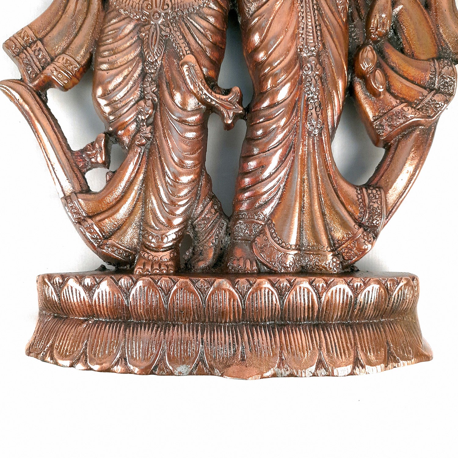 Radha Krishna Wall Hanging | Krishna Playing Bansuri Wall Decor - For Home, Puja, Wedding Gift - 16 Inch - apkamart