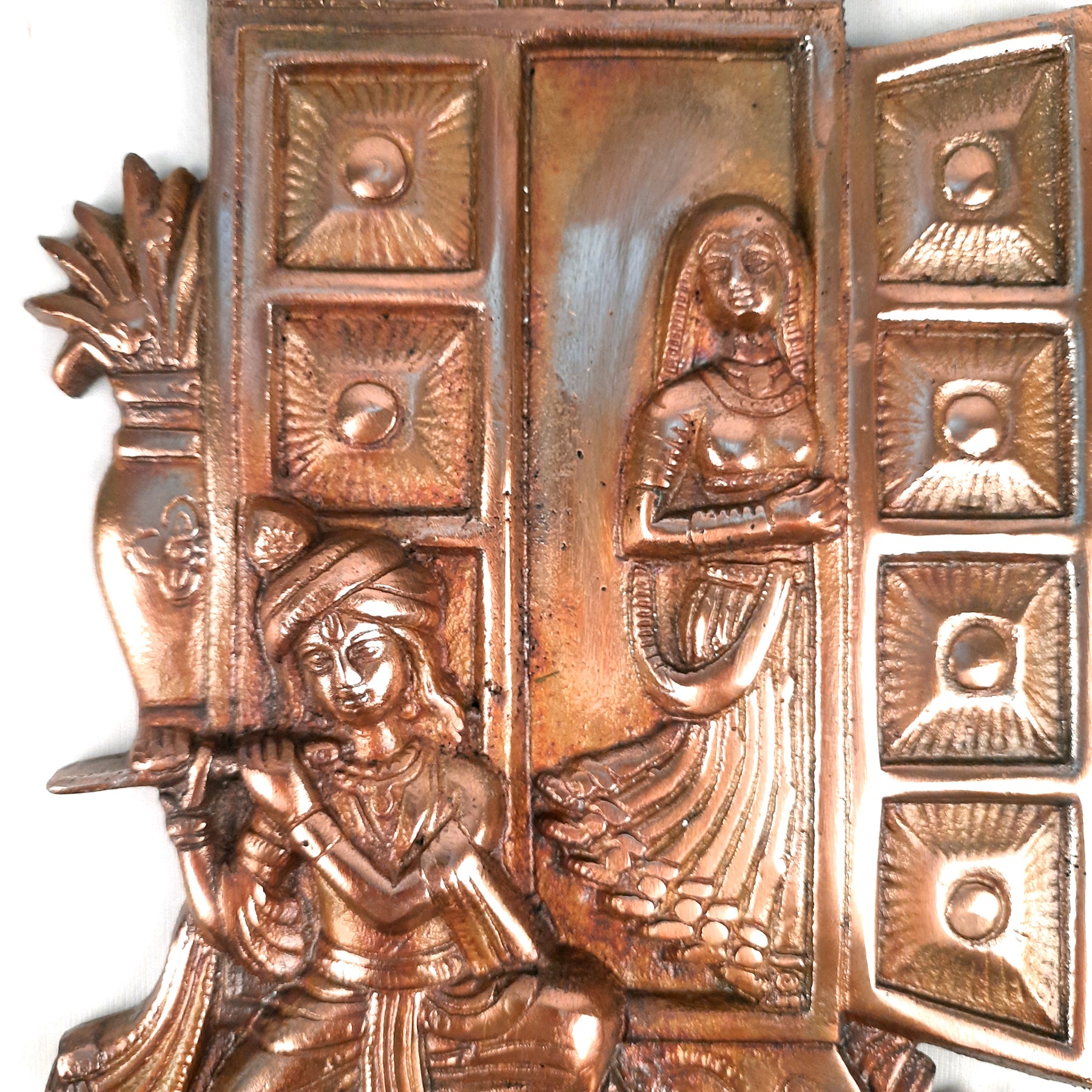 Radha Krishna Wall Hanging - Metal Wall Decor - 13 Inch - apkamart